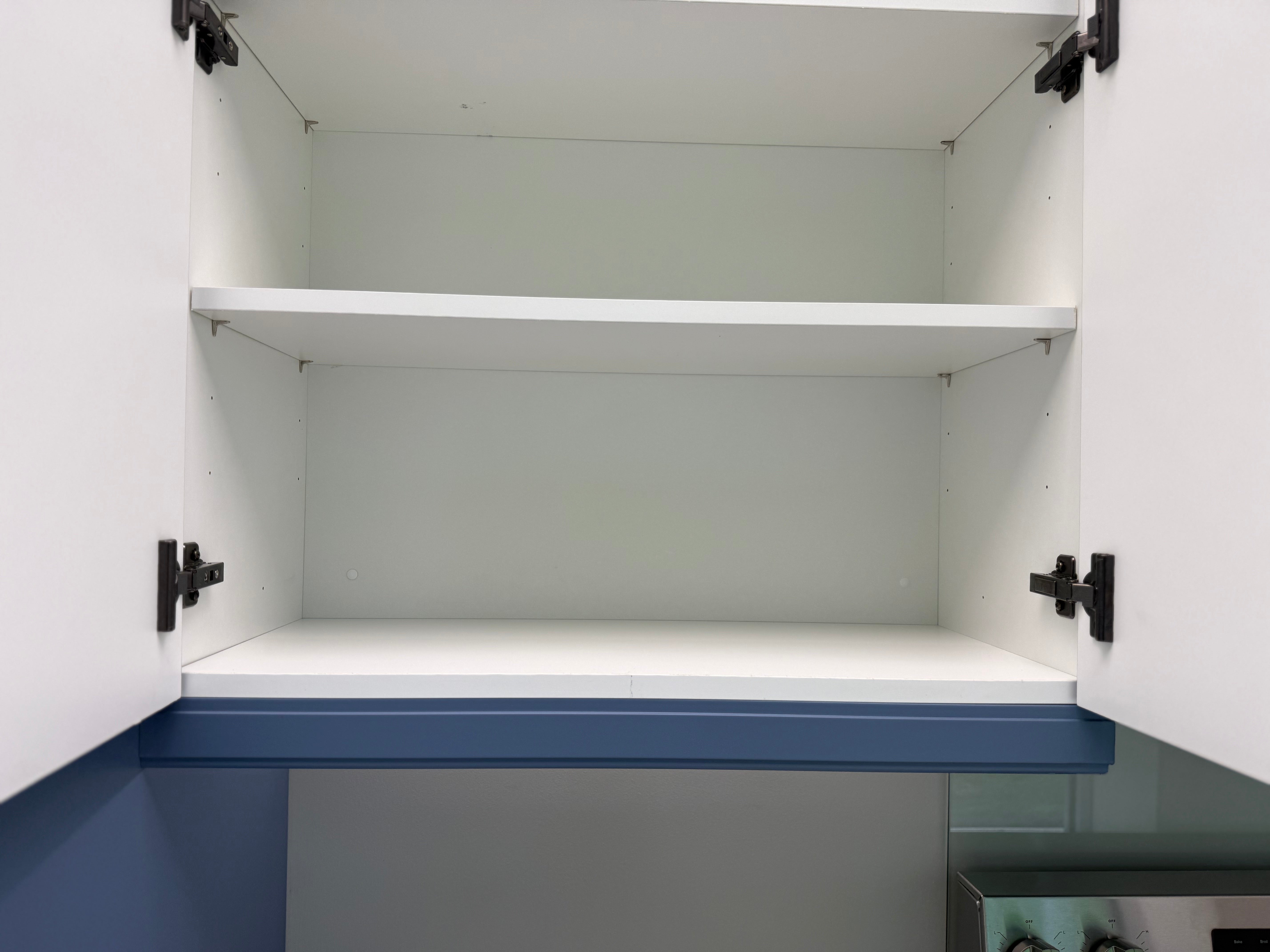 Wren Shaker Chelsea Juratek Matte Smoke Blue Kitchen Wall