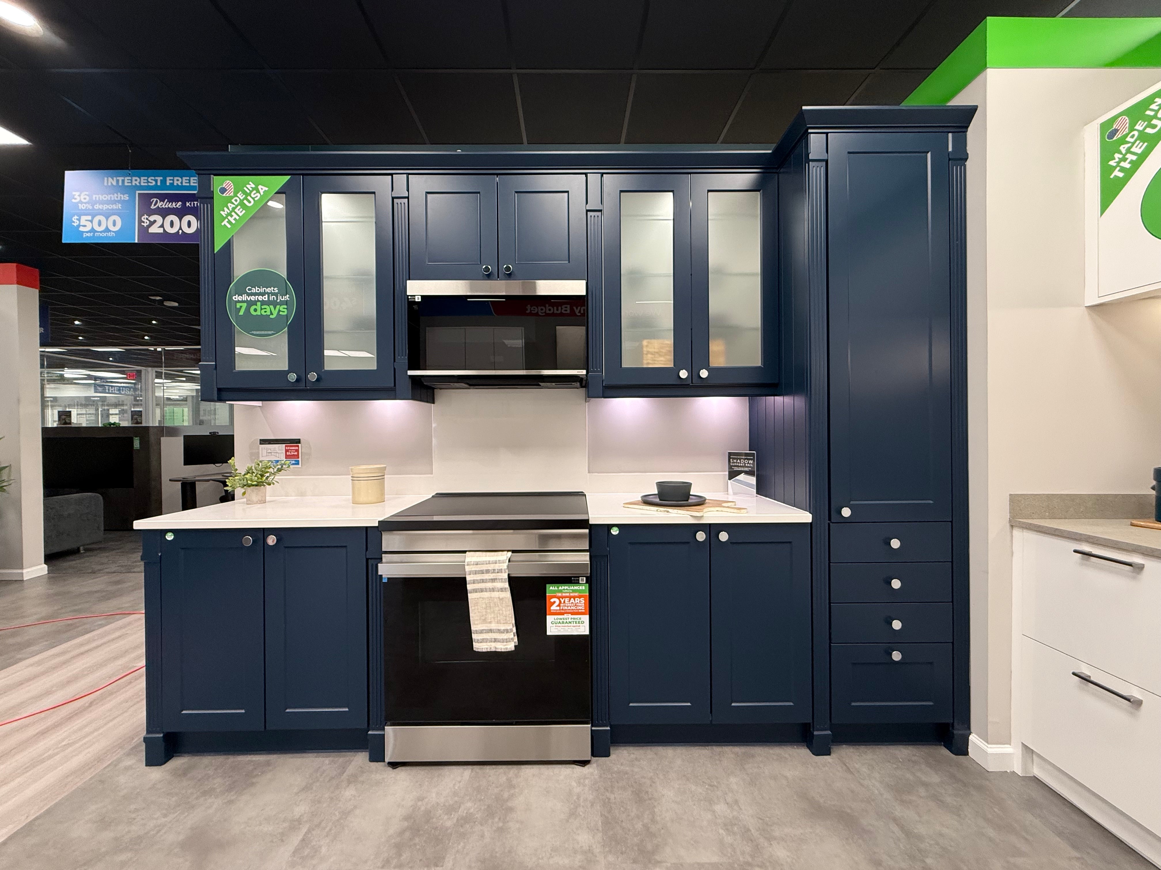 Wren Shaker Chelsea Juratek Matte Sapphire Blue Cooking Wall