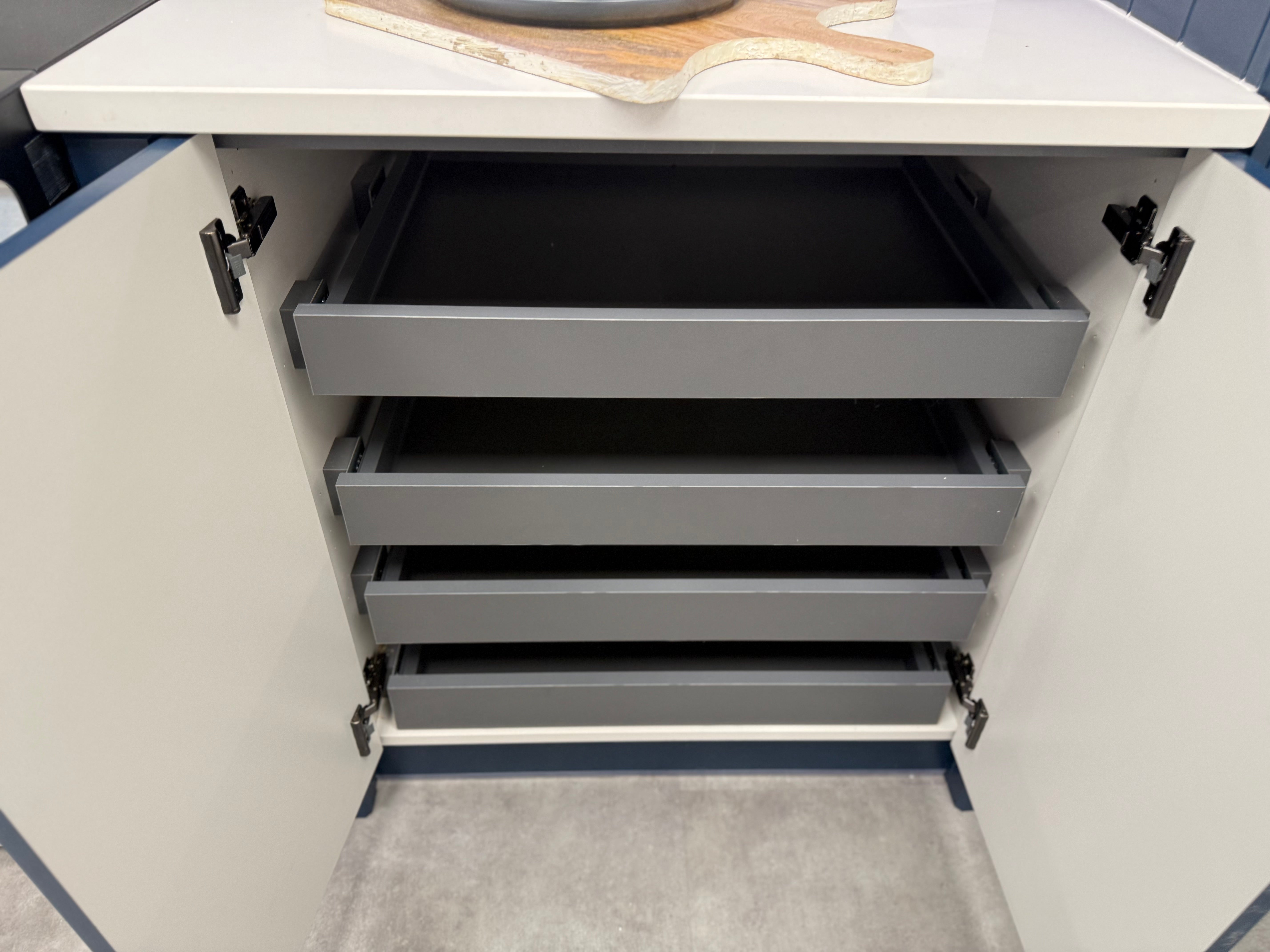 Wren Shaker Chelsea Juratek Matte Sapphire Blue Cooking Wall