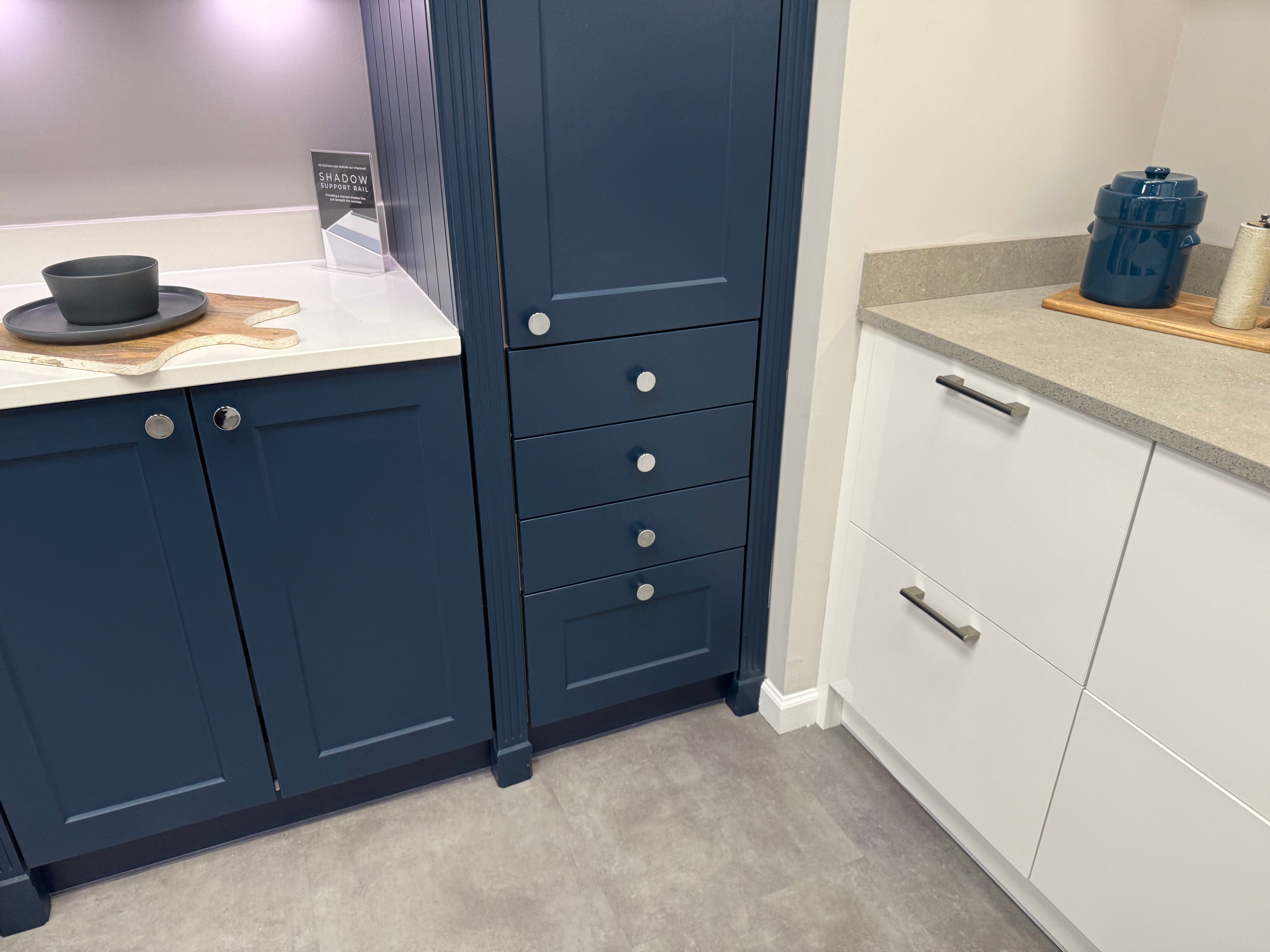 Wren Shaker Chelsea Juratek Matte Sapphire Blue Cooking Wall