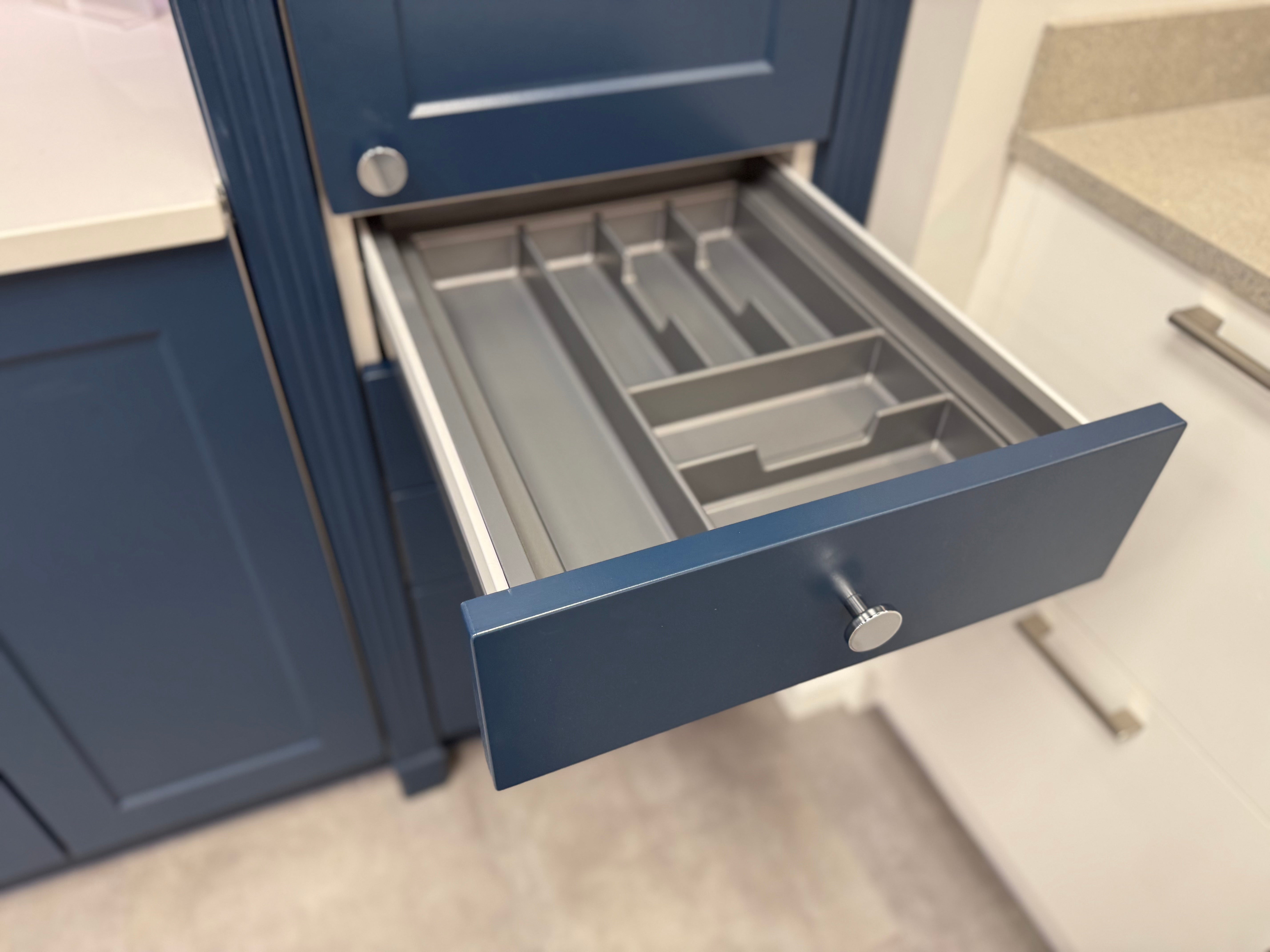 Wren Shaker Chelsea Juratek Matte Sapphire Blue Cooking Wall