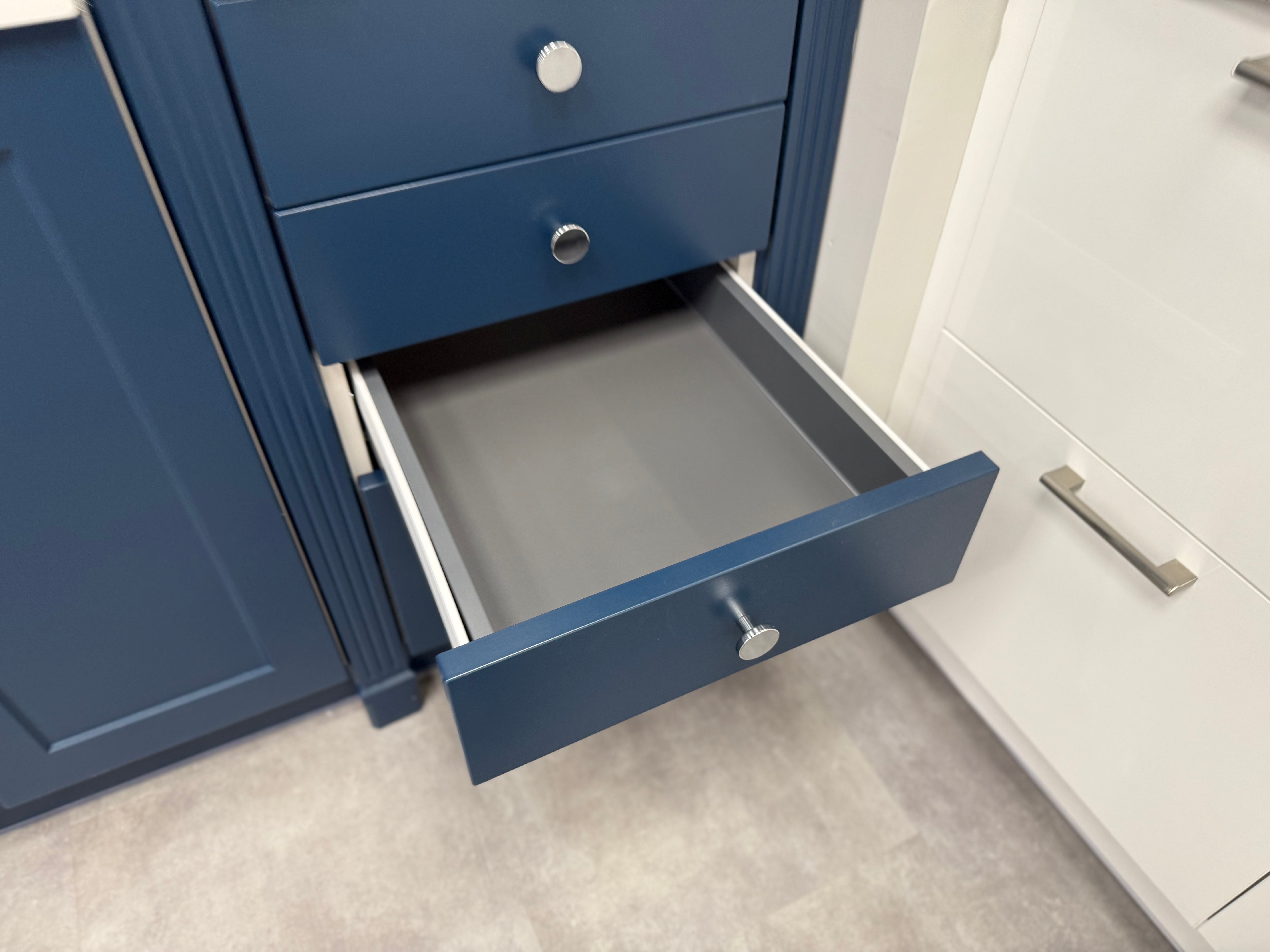 Wren Shaker Chelsea Juratek Matte Sapphire Blue Cooking Wall