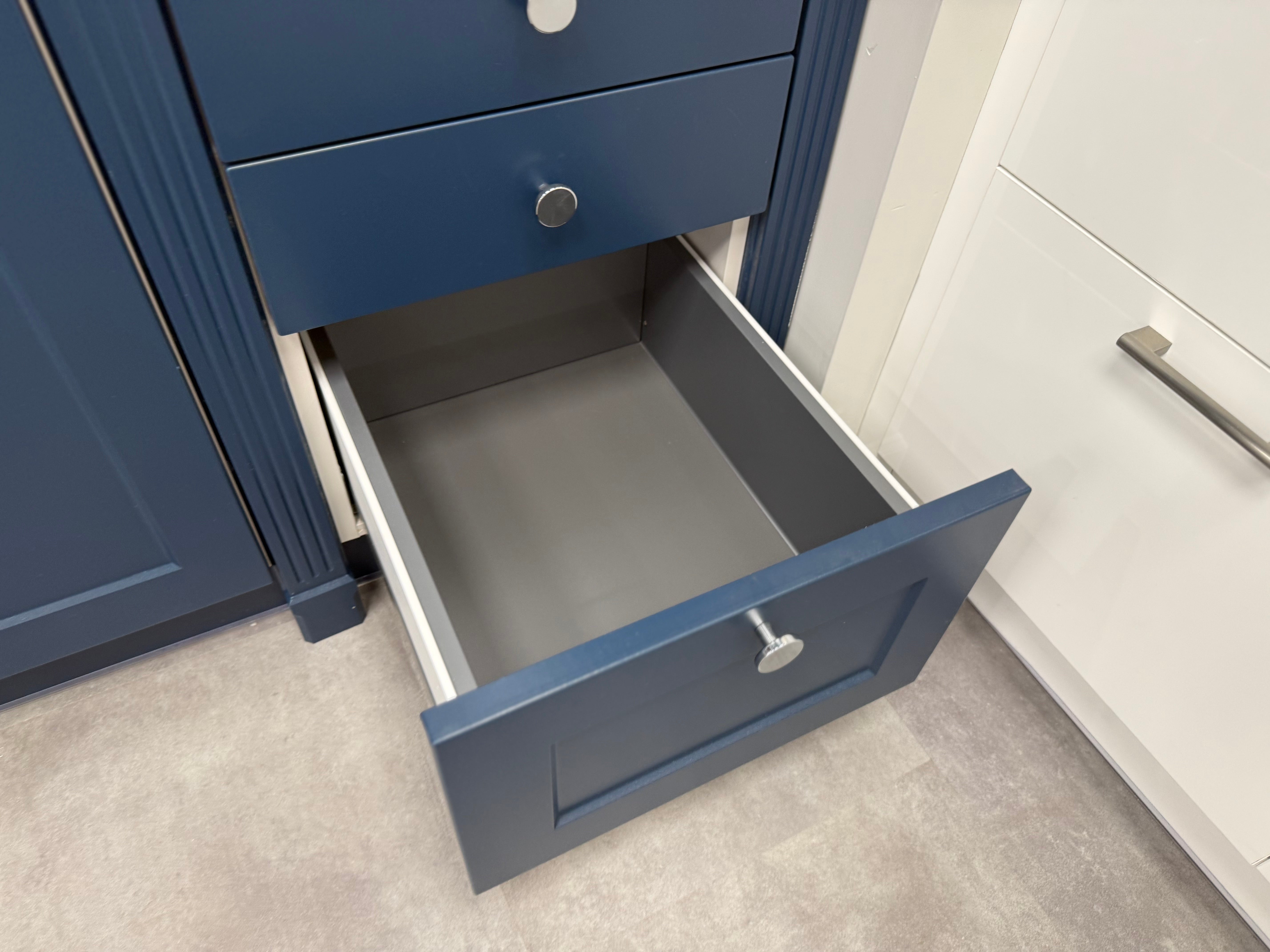 Wren Shaker Chelsea Juratek Matte Sapphire Blue Cooking Wall