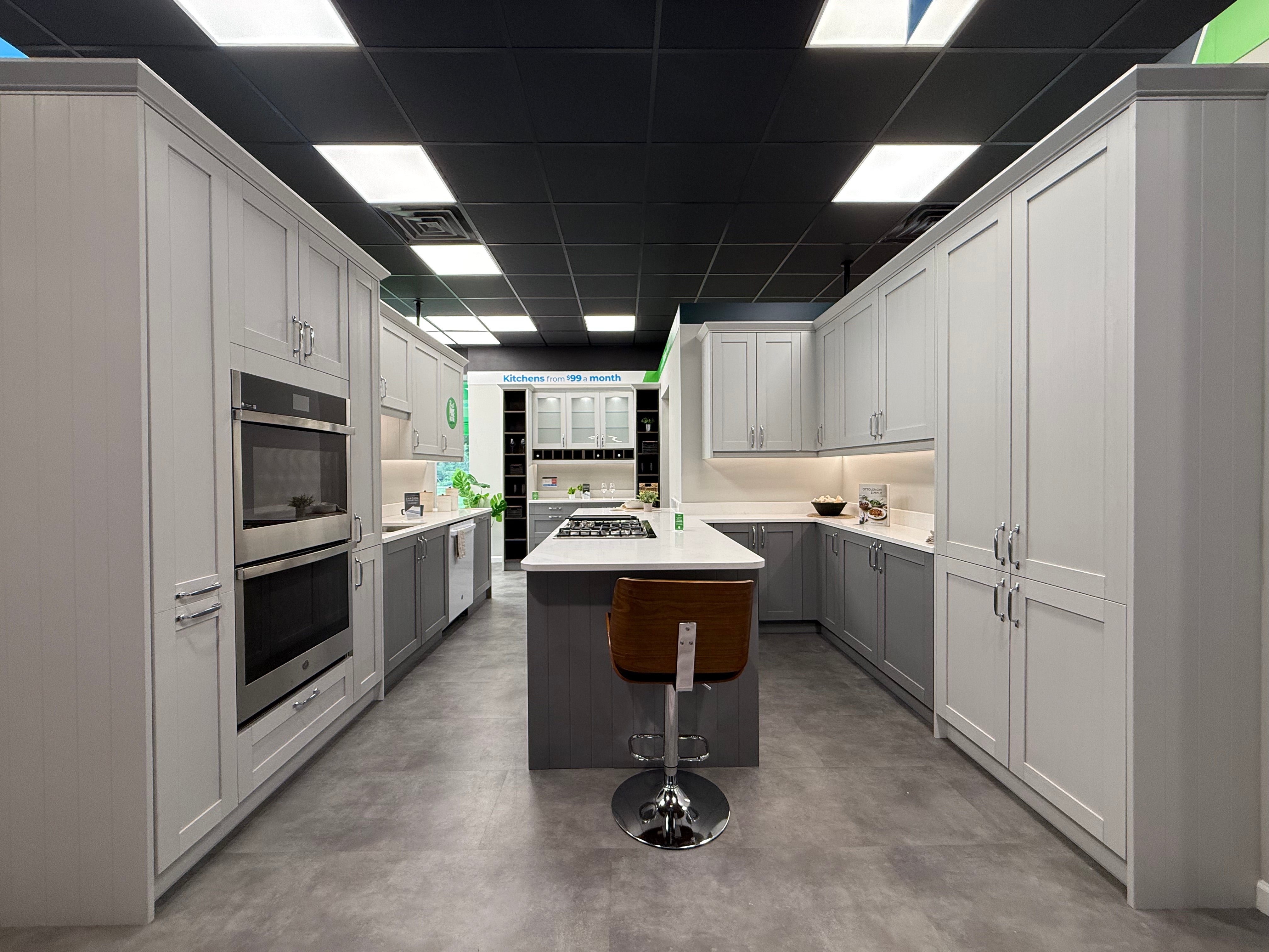 Wren Shaker Forest Classic Dust Gray & Shadow Grain Kitchen