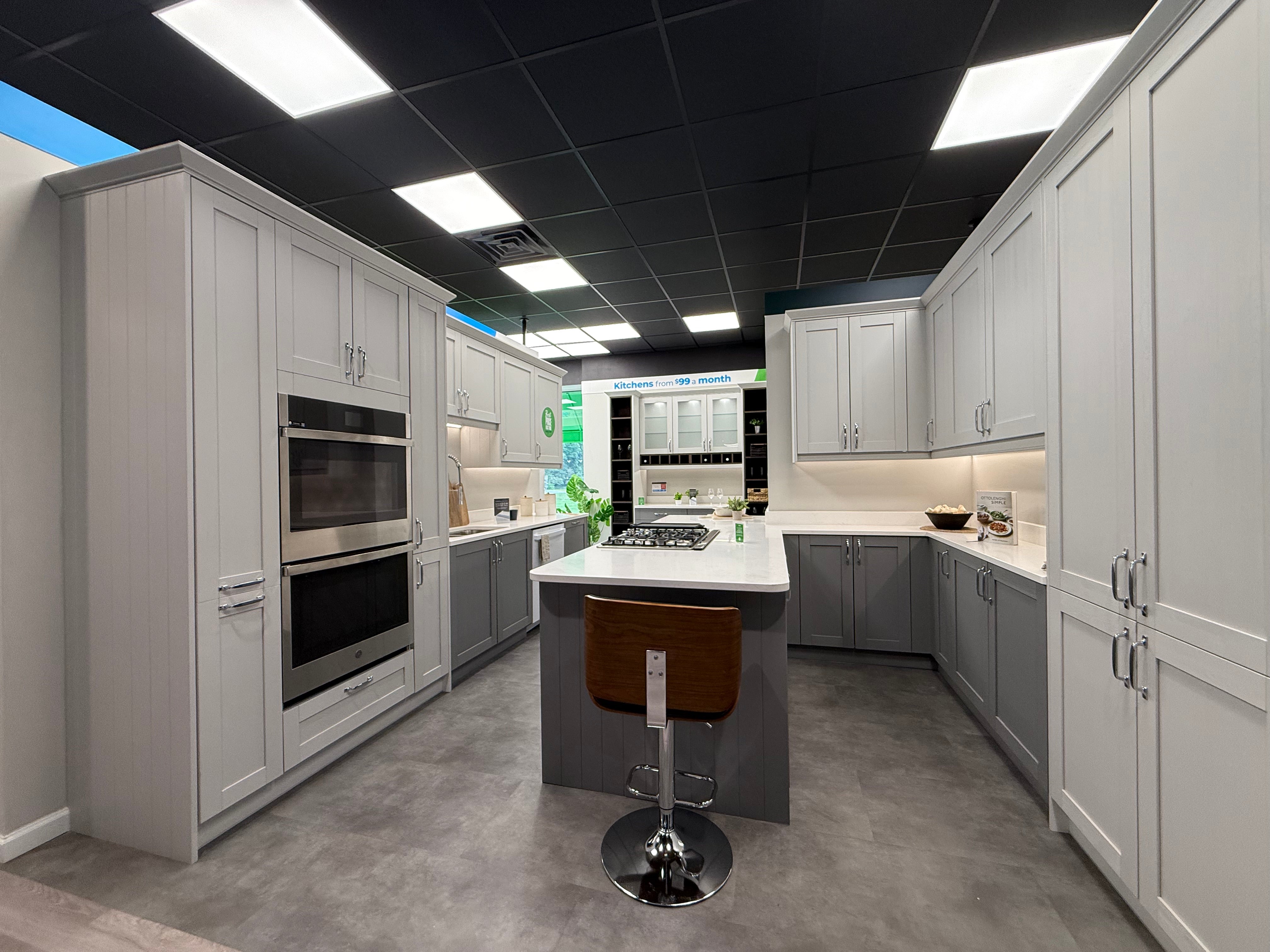 Wren Shaker Forest Classic Dust Gray & Shadow Grain Kitchen