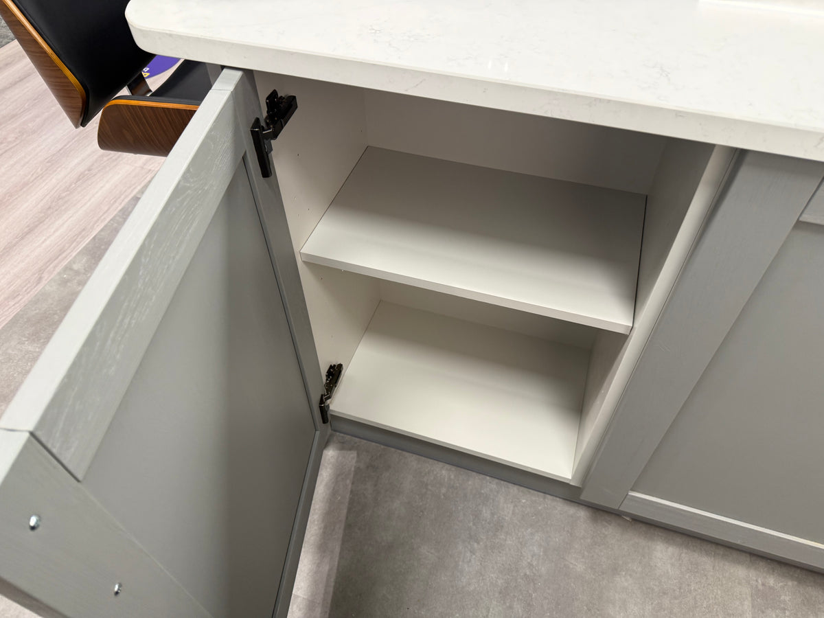 Wren Shaker Forest Classic Dust Gray & Shadow Grain Kitchen