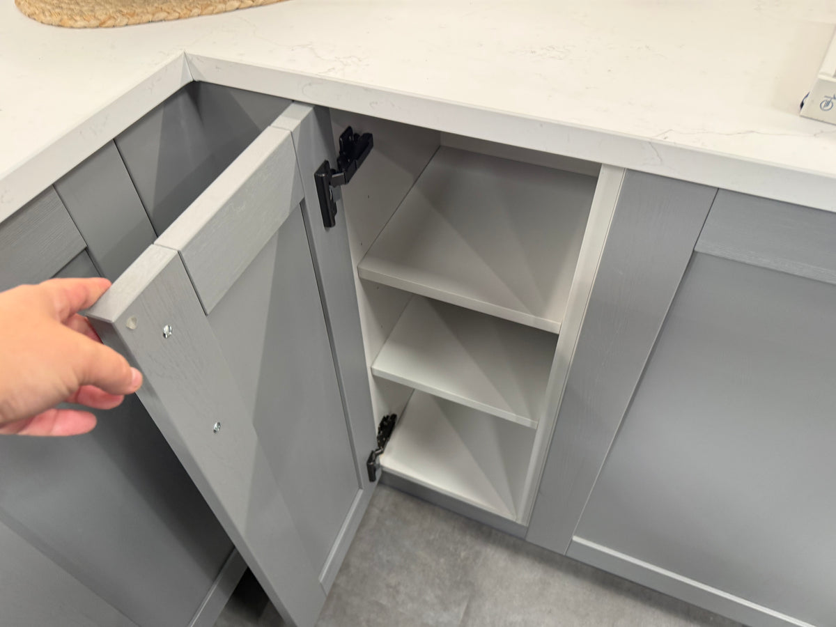 Wren Shaker Forest Classic Dust Gray & Shadow Grain Kitchen