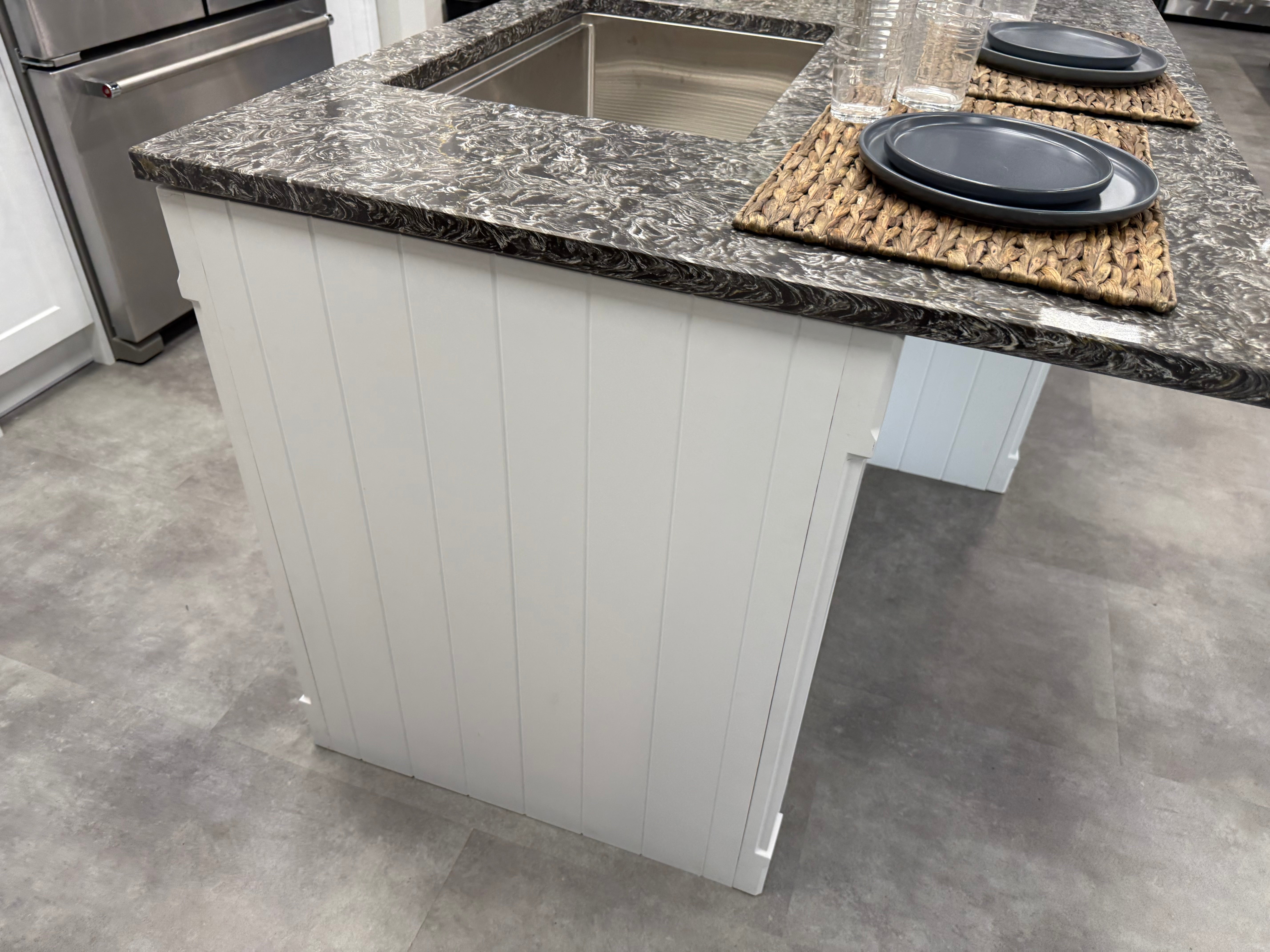Wren Shaker Chelsea Juratek Matte Chalk White Kitchen with Island