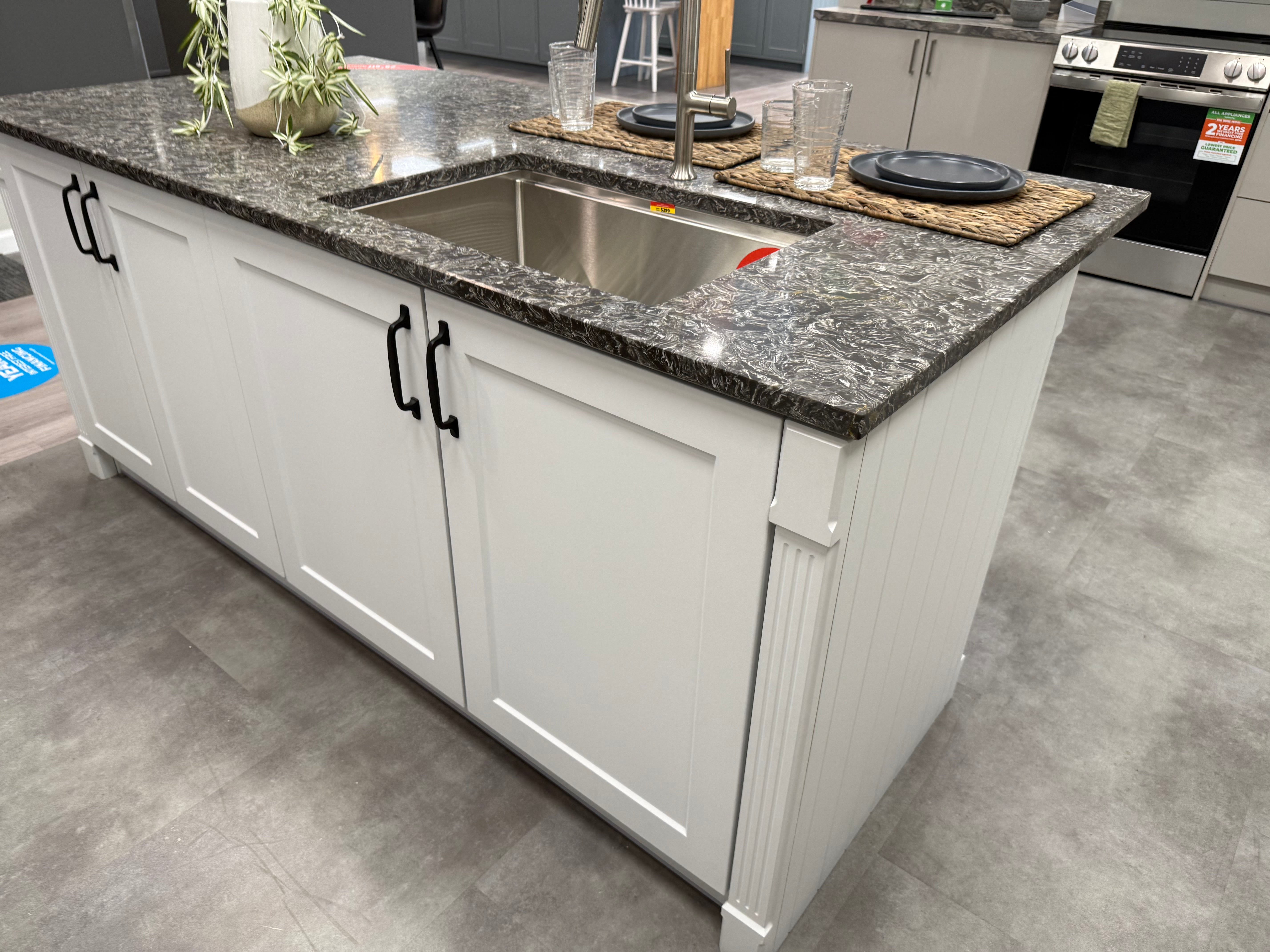 Wren Shaker Chelsea Juratek Matte Chalk White Kitchen with Island