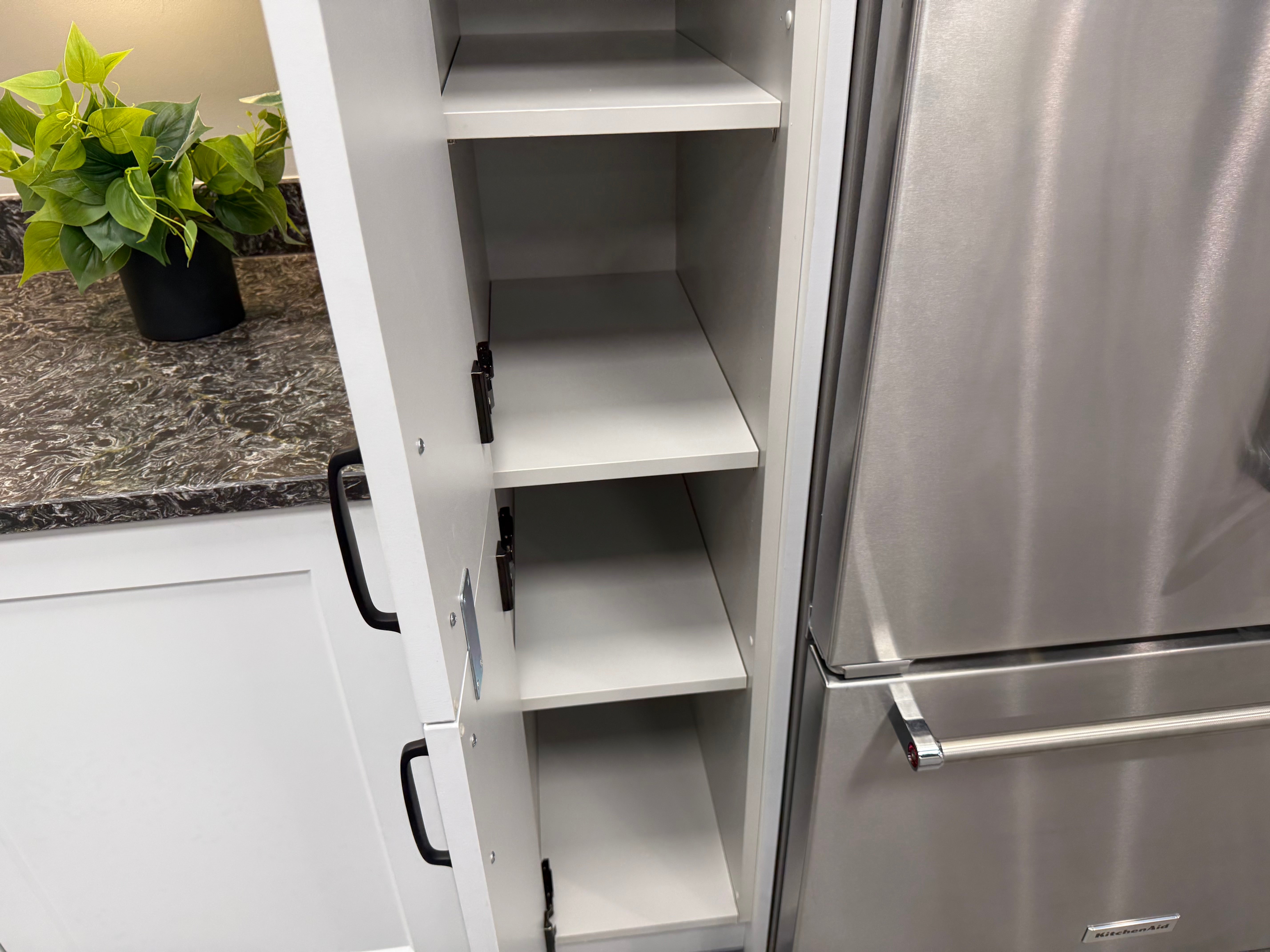 Wren Shaker Chelsea Juratek Matte Chalk White Kitchen with Island