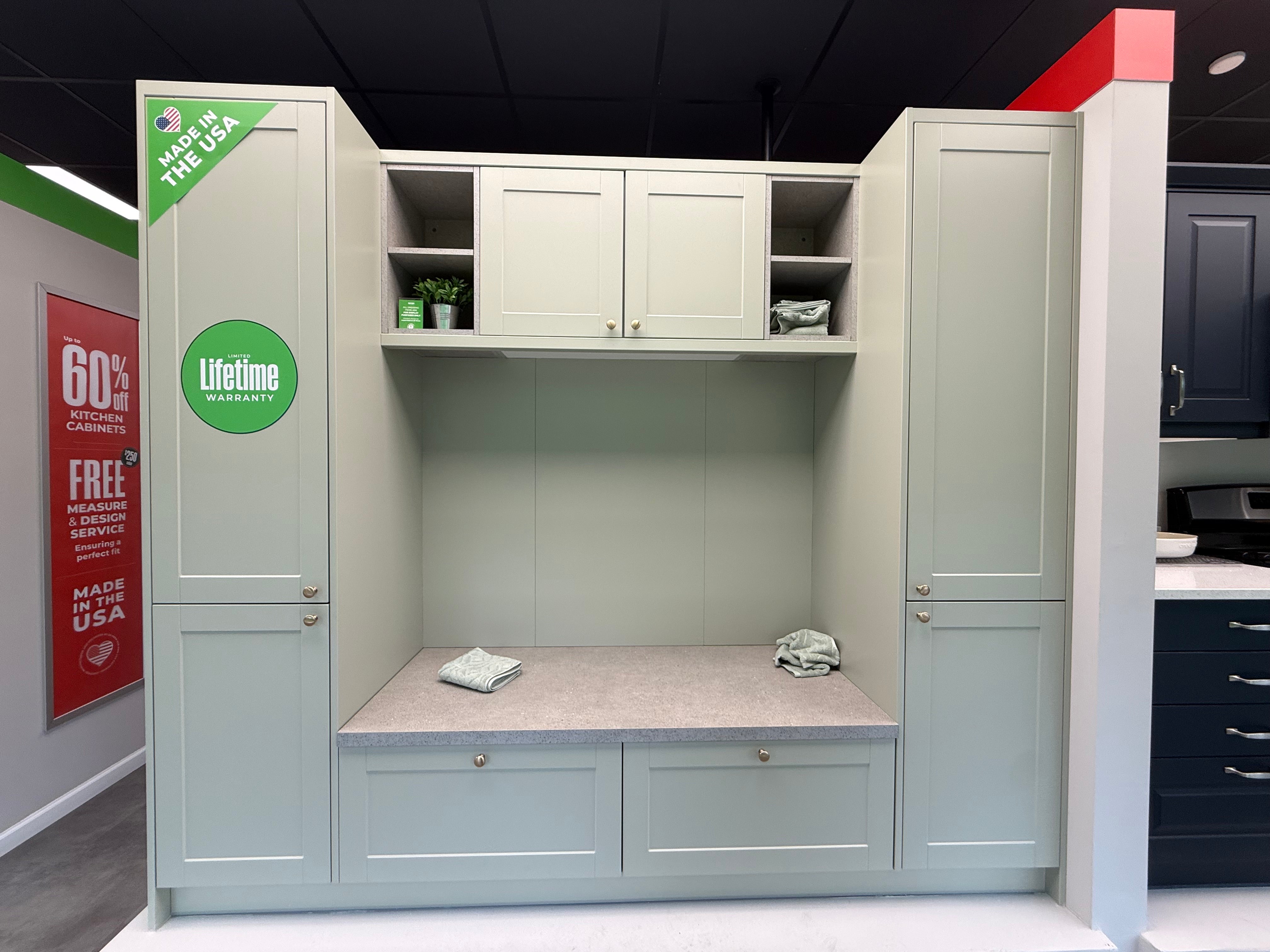 Wren Shaker Light Green Mudroom