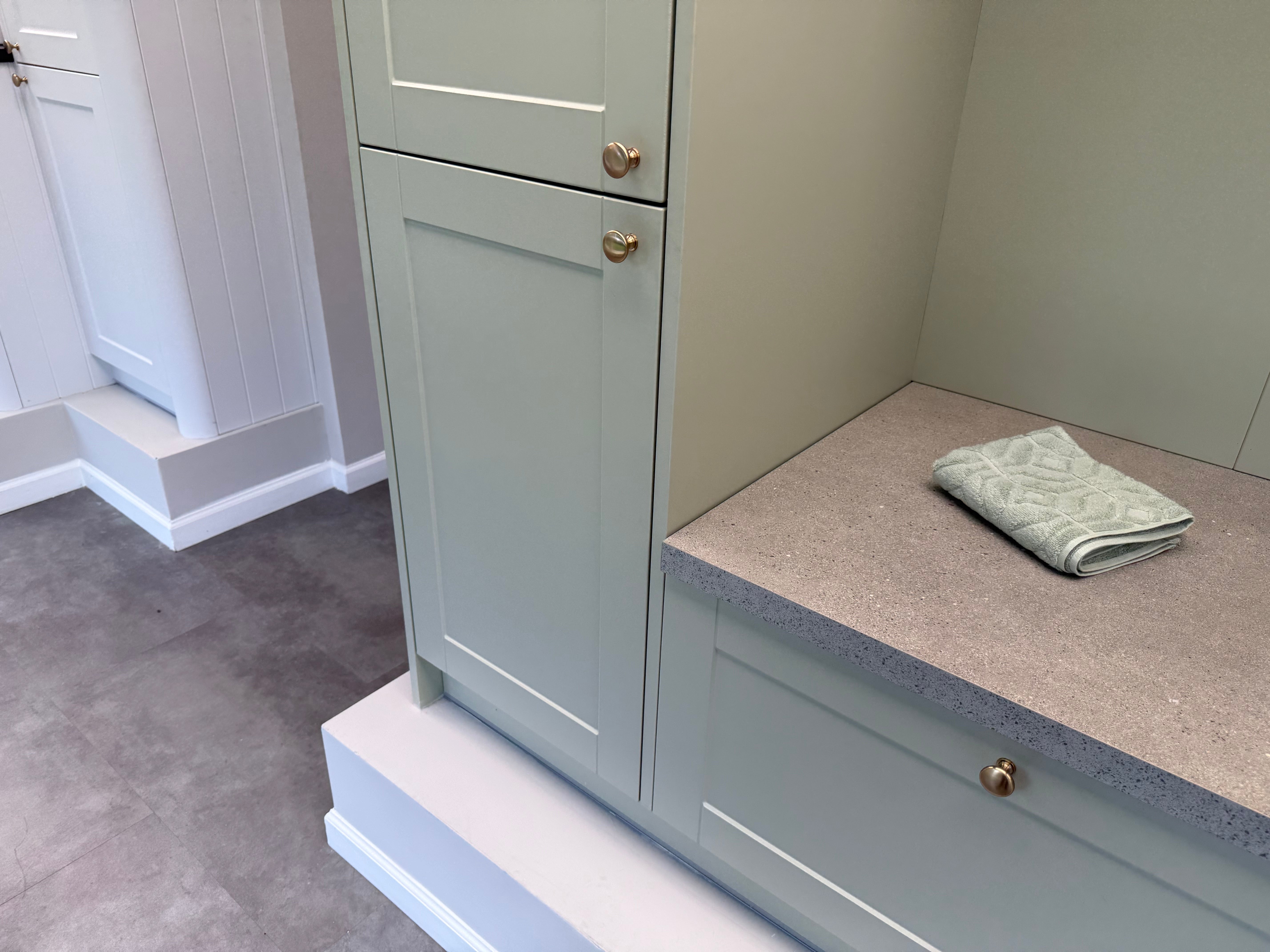 Wren Shaker Light Green Mudroom