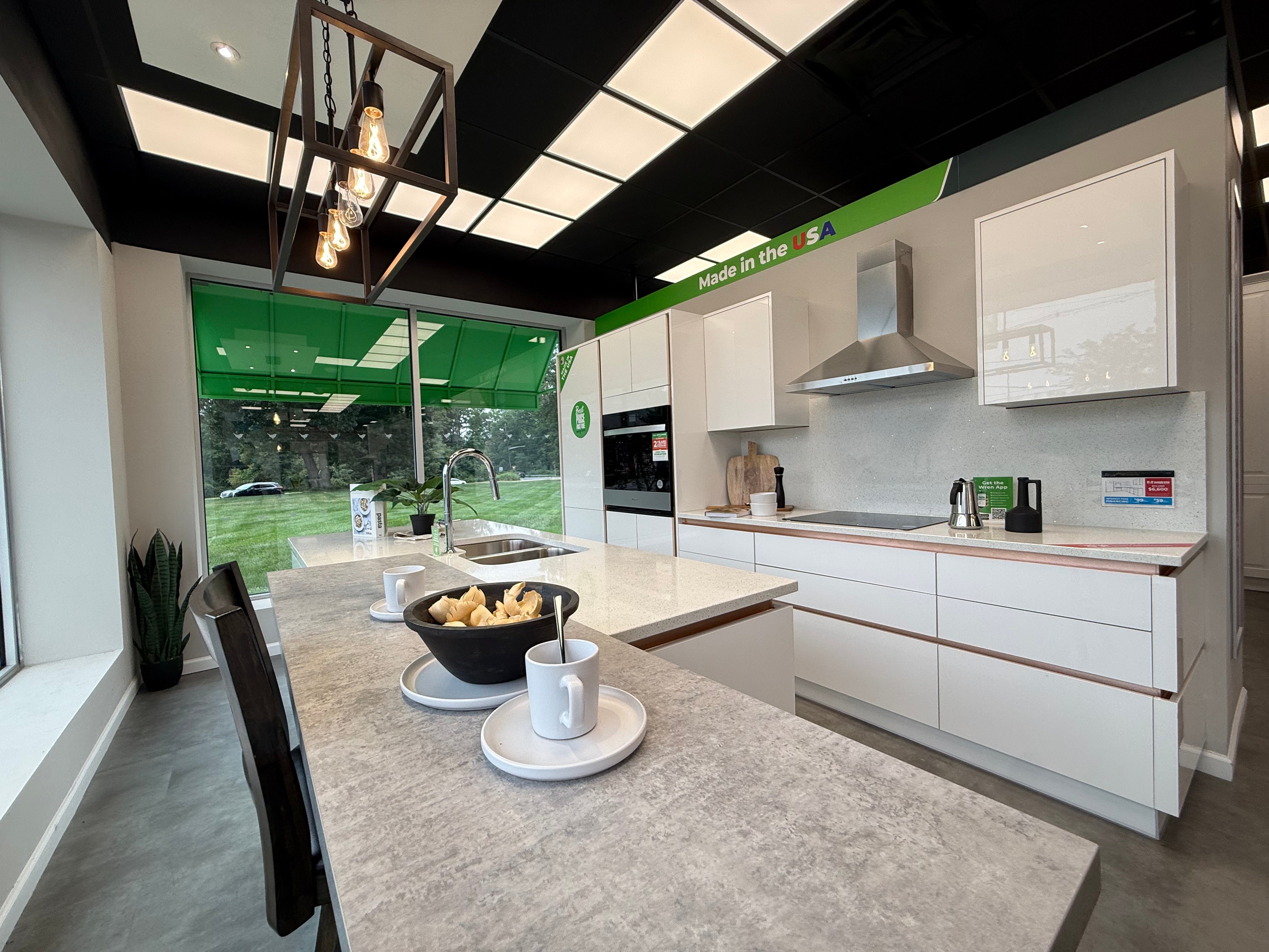 Wren Infinity Plus Milano Ultra Bianco Gloss Kitchen with Island