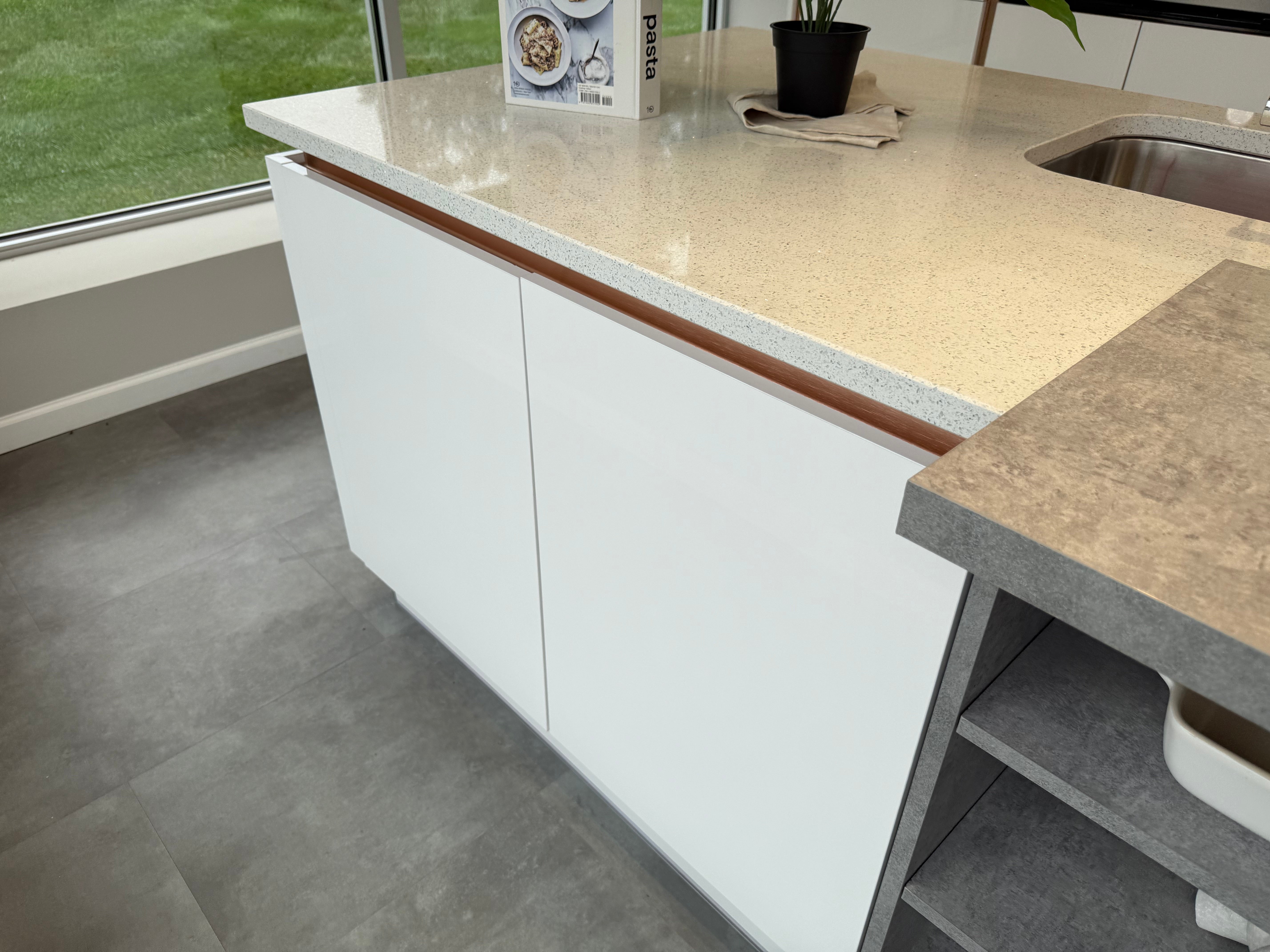 Wren Infinity Plus Milano Ultra Bianco Gloss Kitchen with Island
