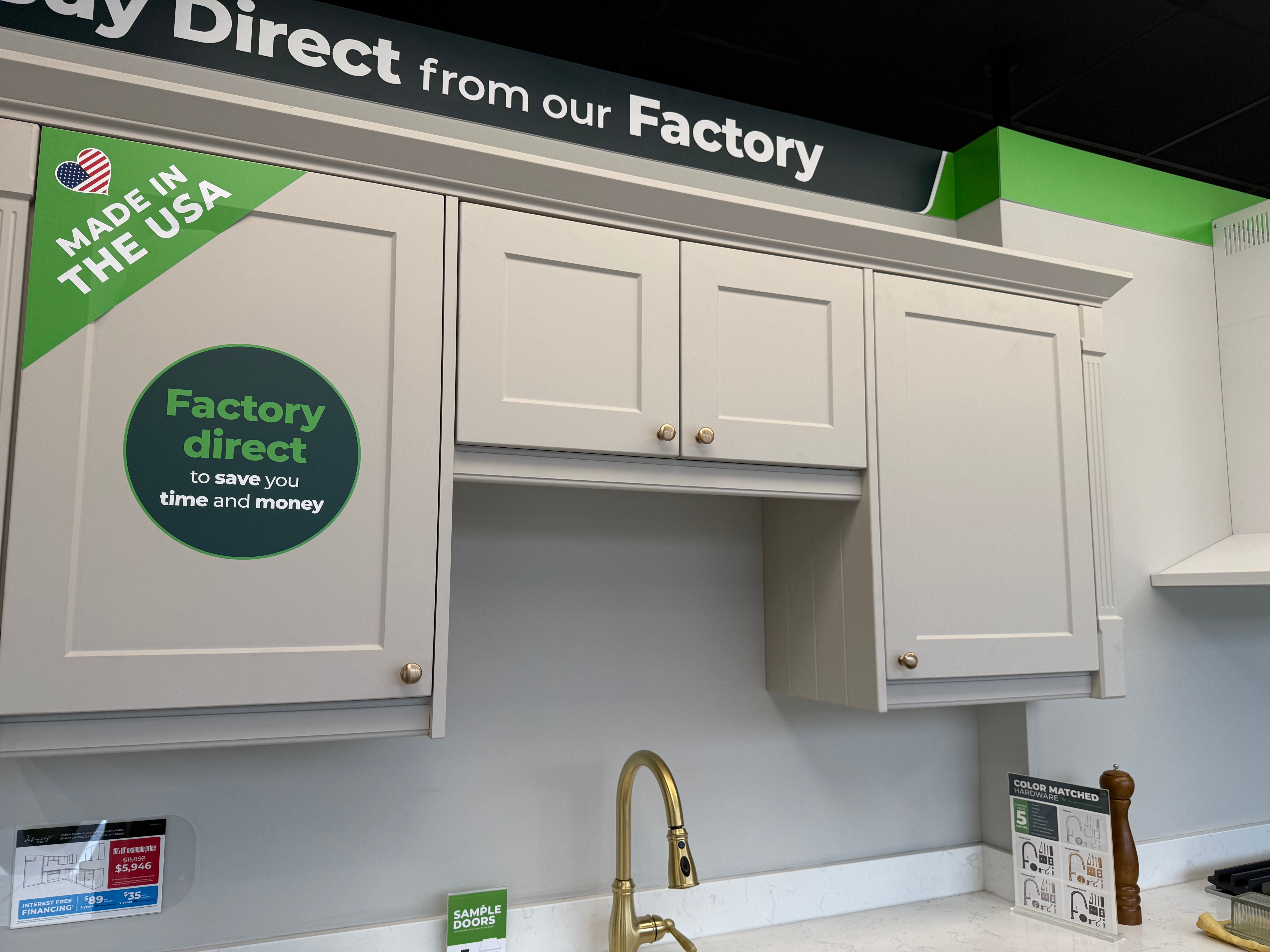 Wren Shaker Chelsea Juratek Mushroom & Olive Green Matte Kitchen