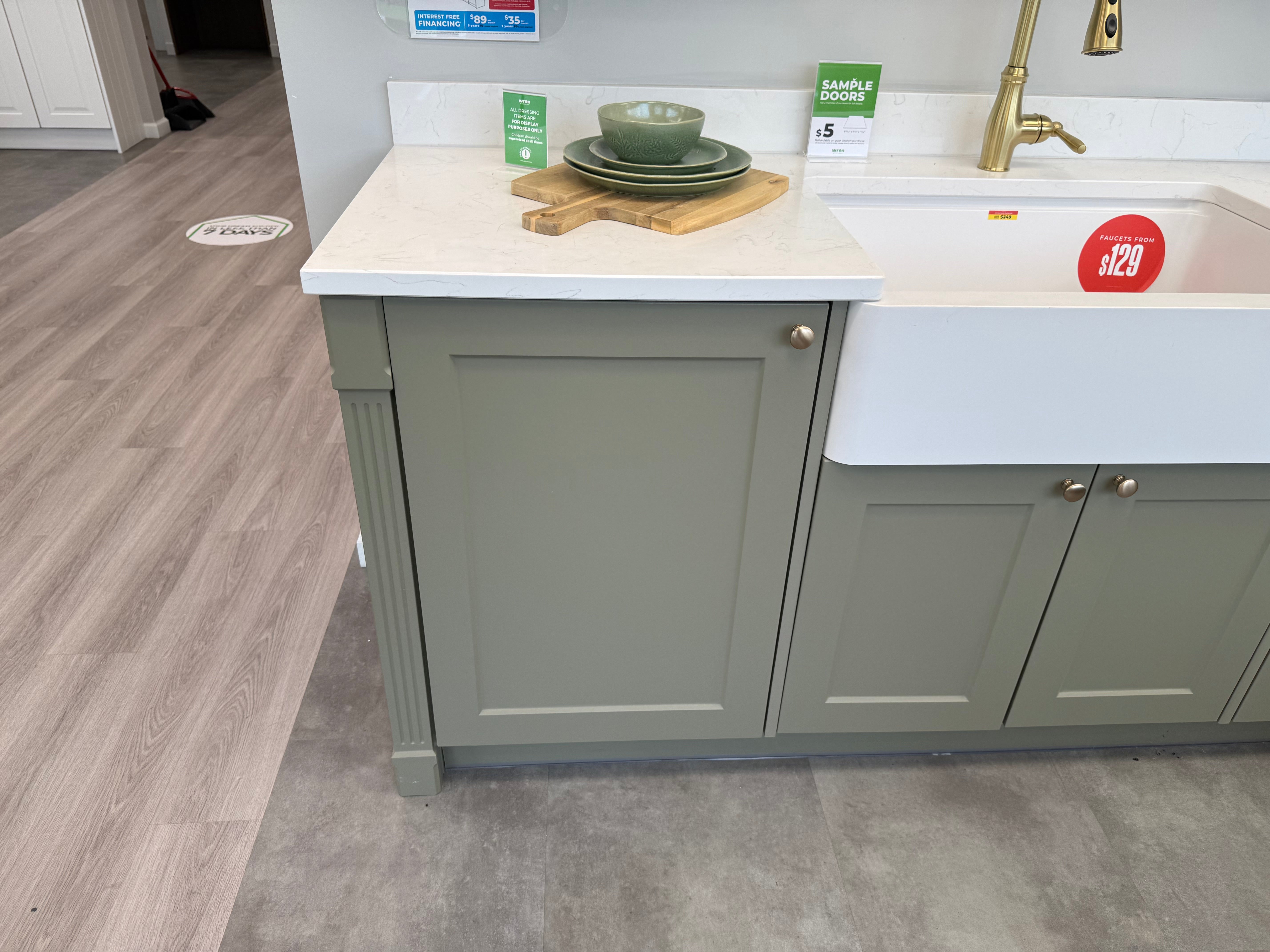 Wren Shaker Chelsea Juratek Mushroom & Olive Green Matte Kitchen