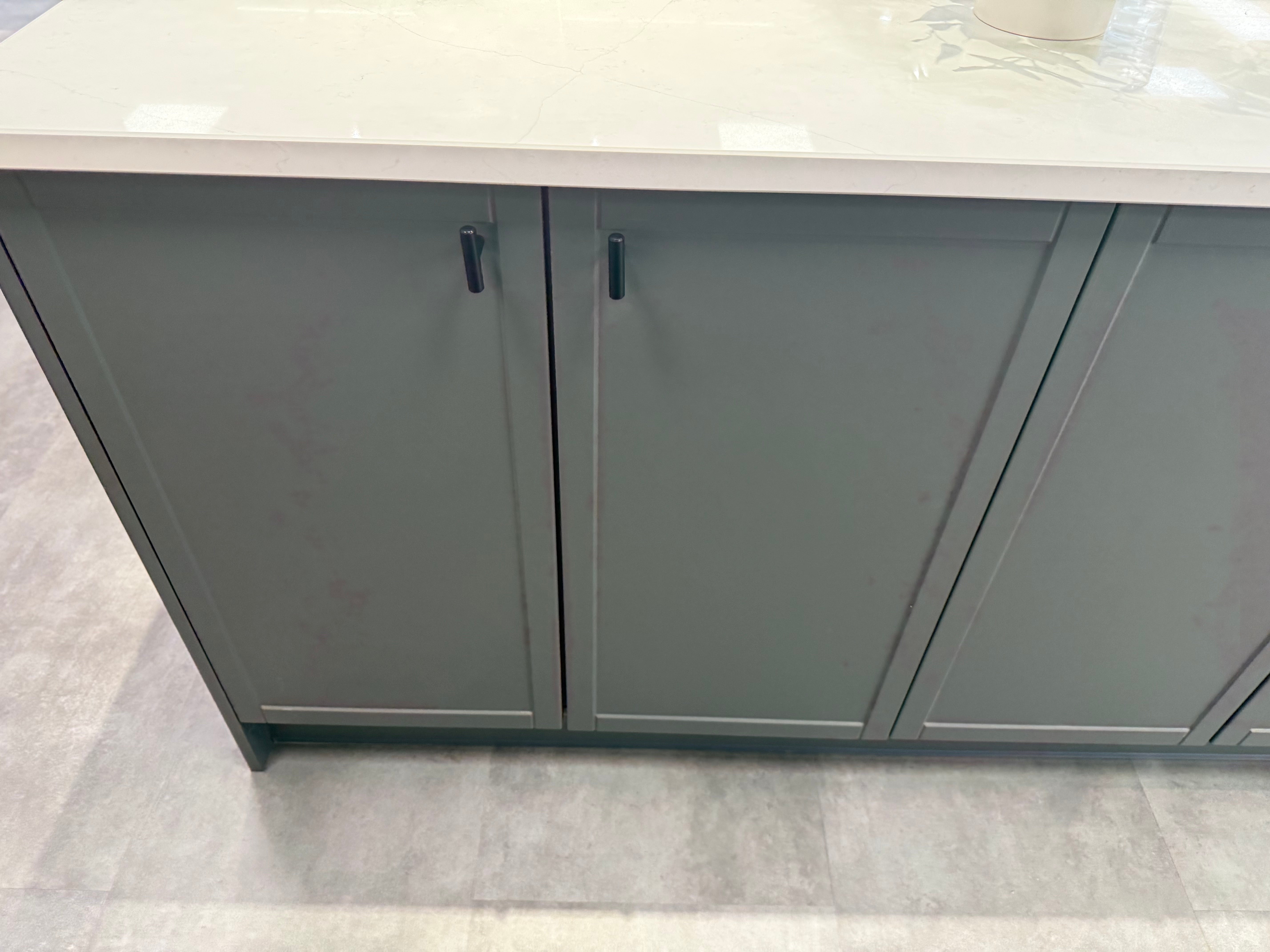 Wren Infinity Shaker Slim Lava Gray Matte Kitchen with Island