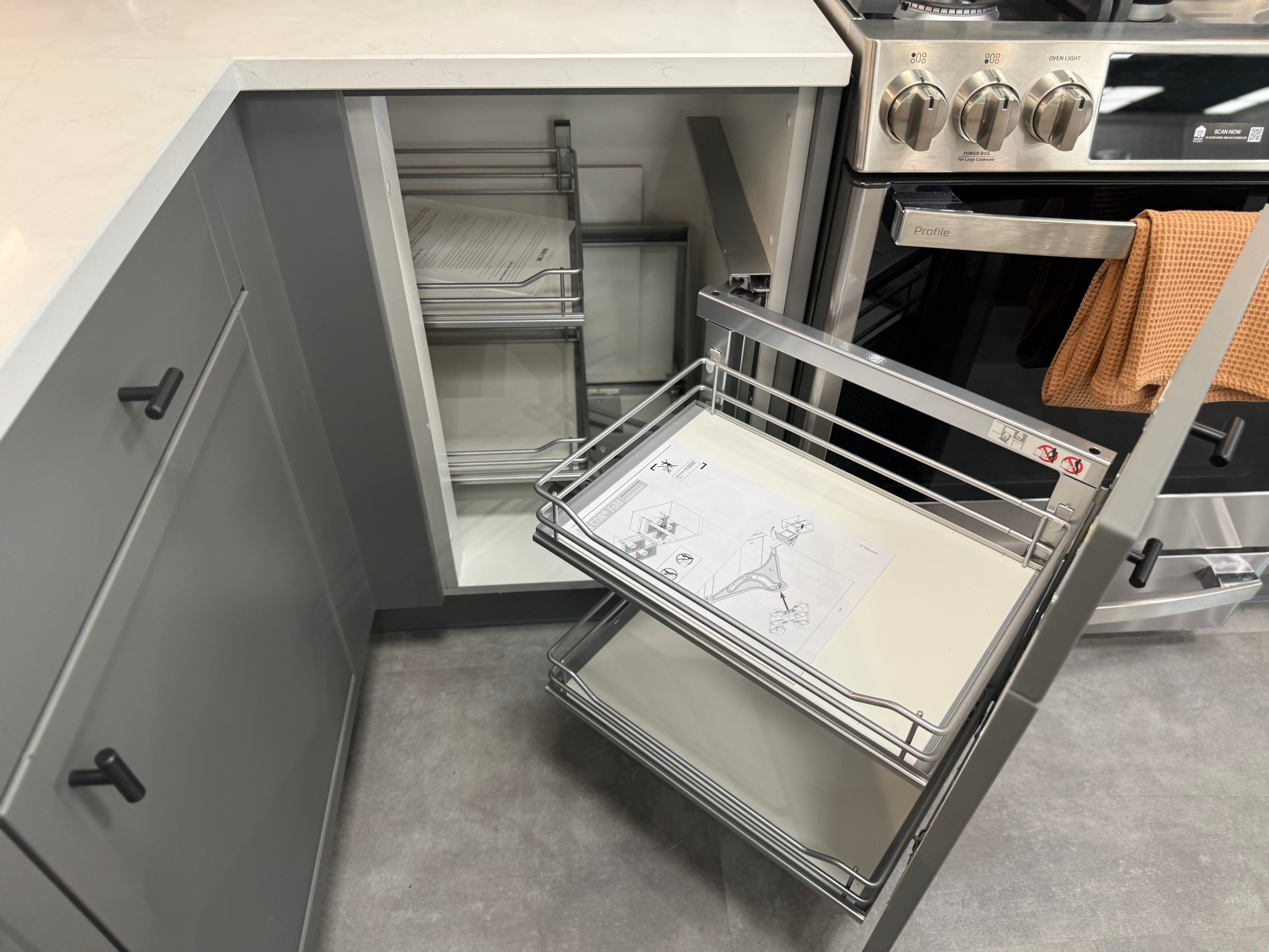 Wren Infinity Shaker Slim Lava Gray Matte Kitchen with Island