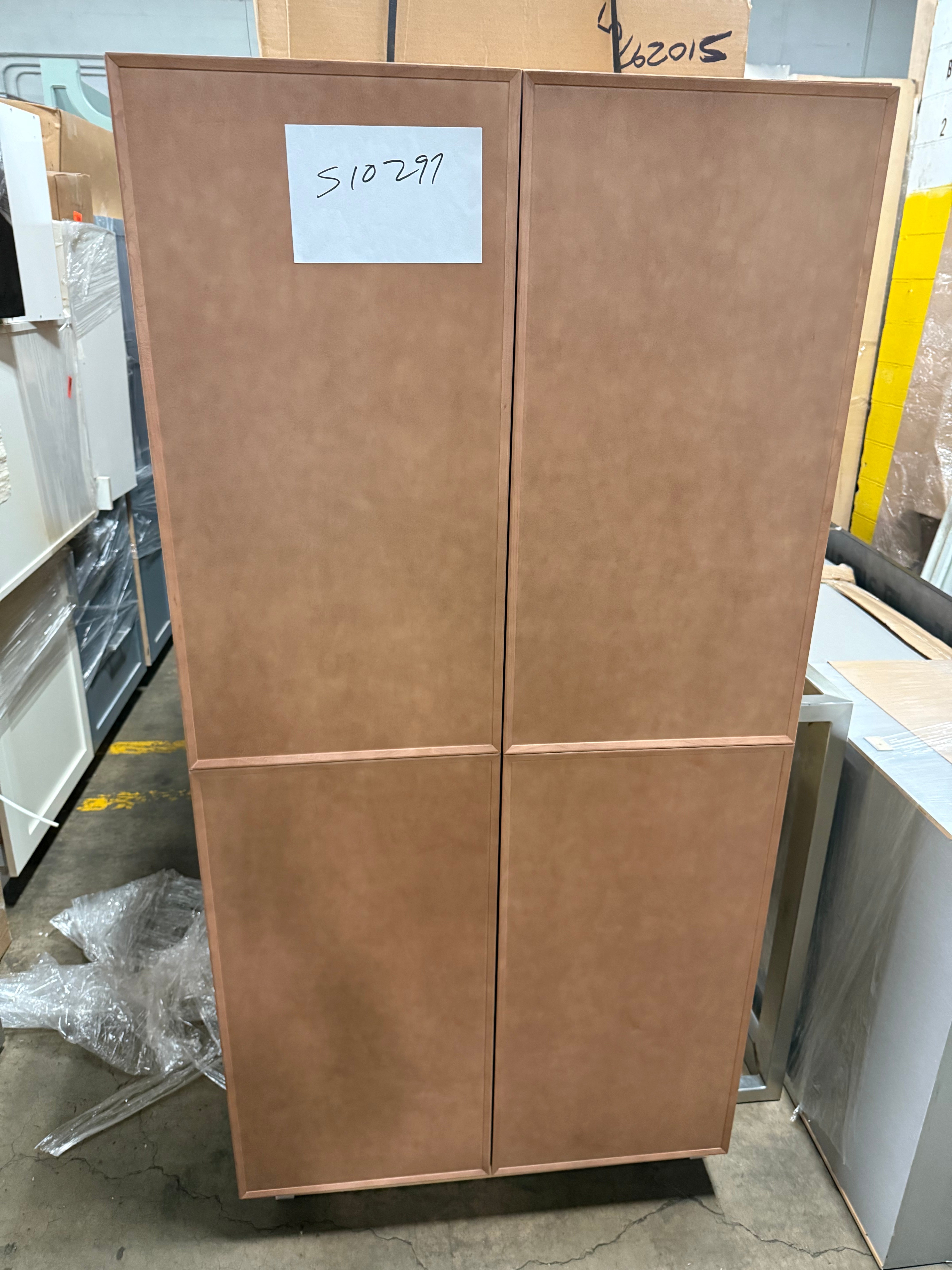 Showplace Modern Maple Wood with Nutmeg Stain Partial Kitchen Cabinets 