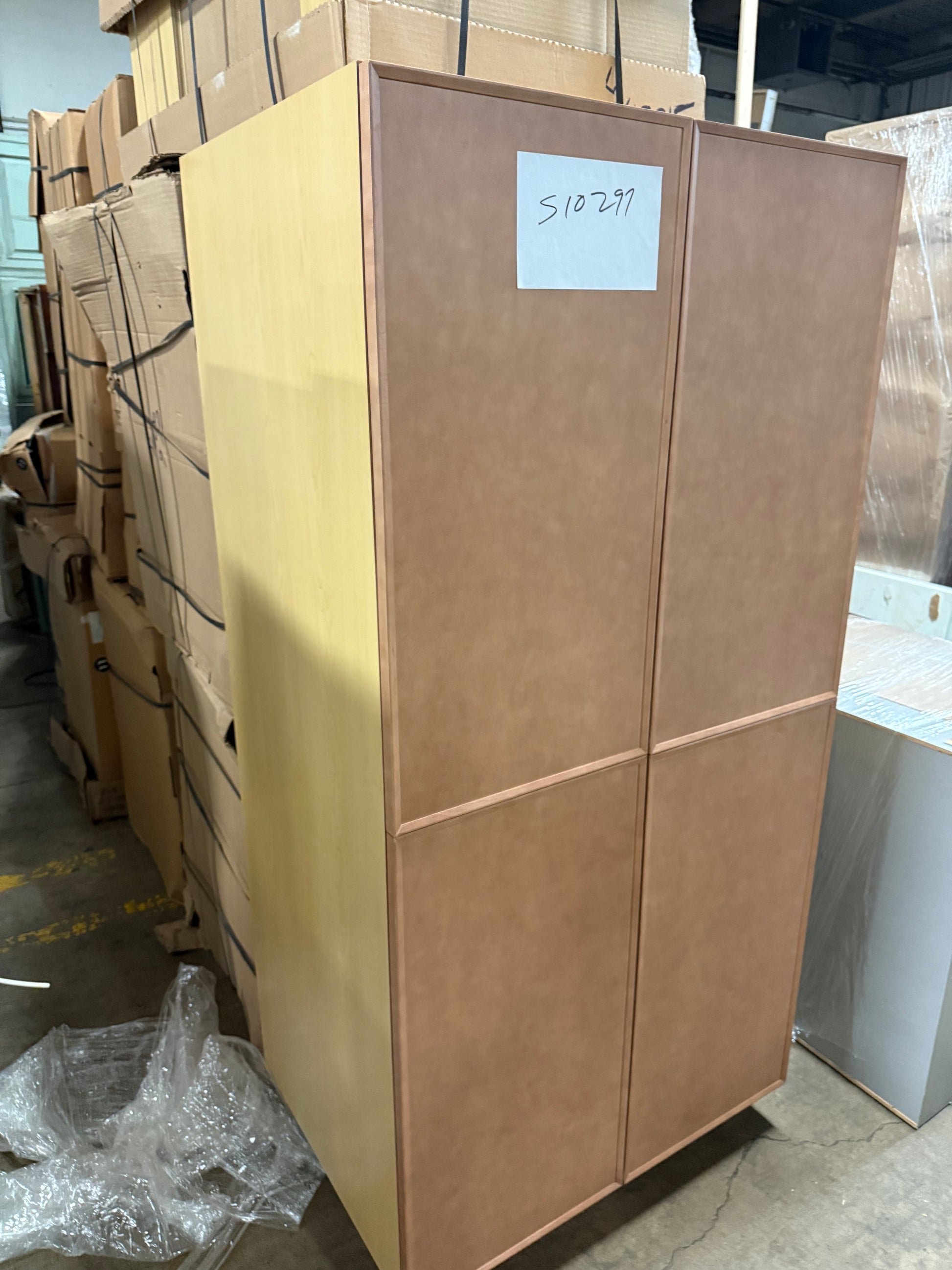 Showplace Modern Maple Wood with Nutmeg Stain Partial Kitchen Cabinets 