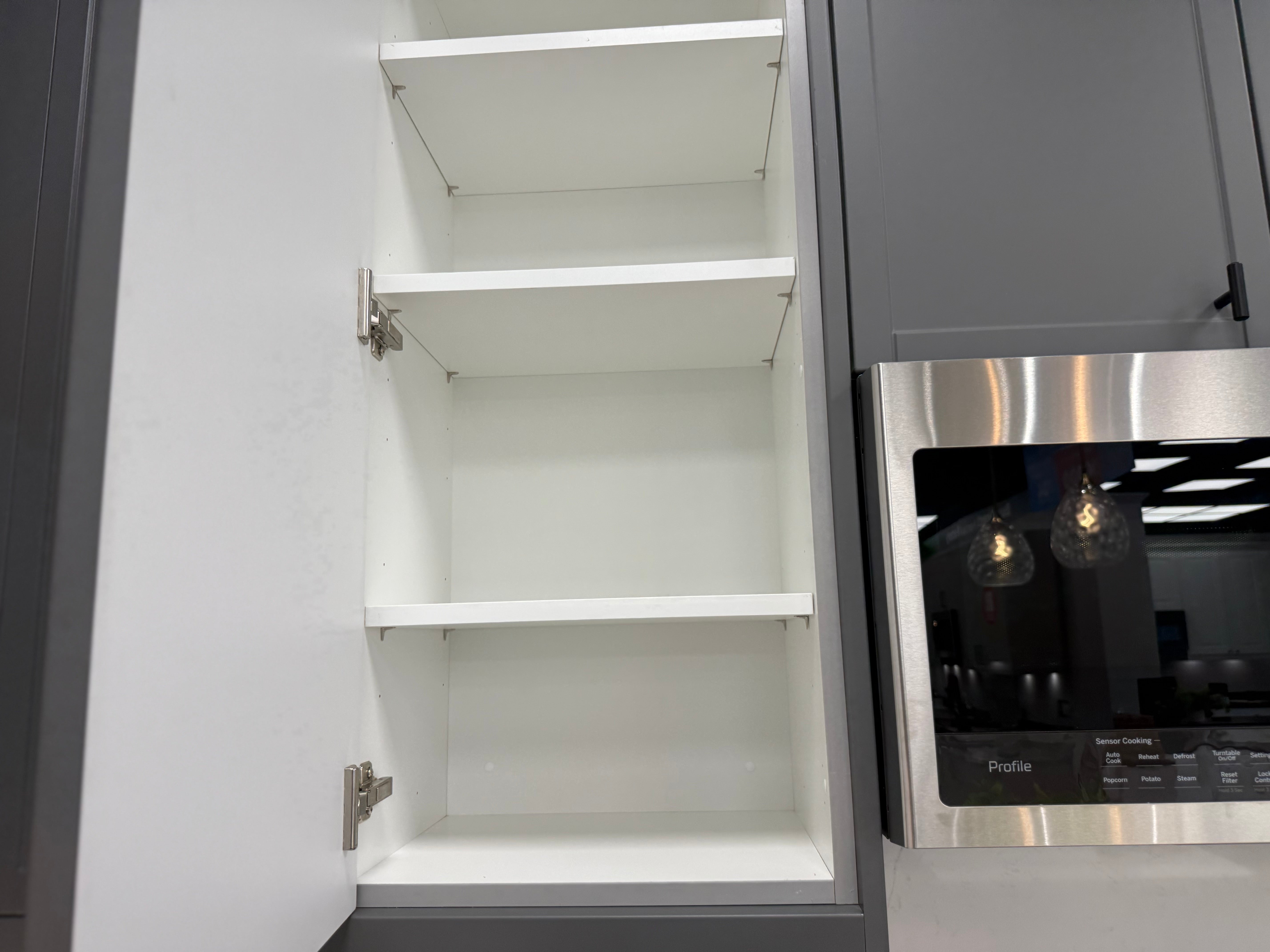 Wren Infinity Shaker Slim Lava Gray Matte Kitchen with Island