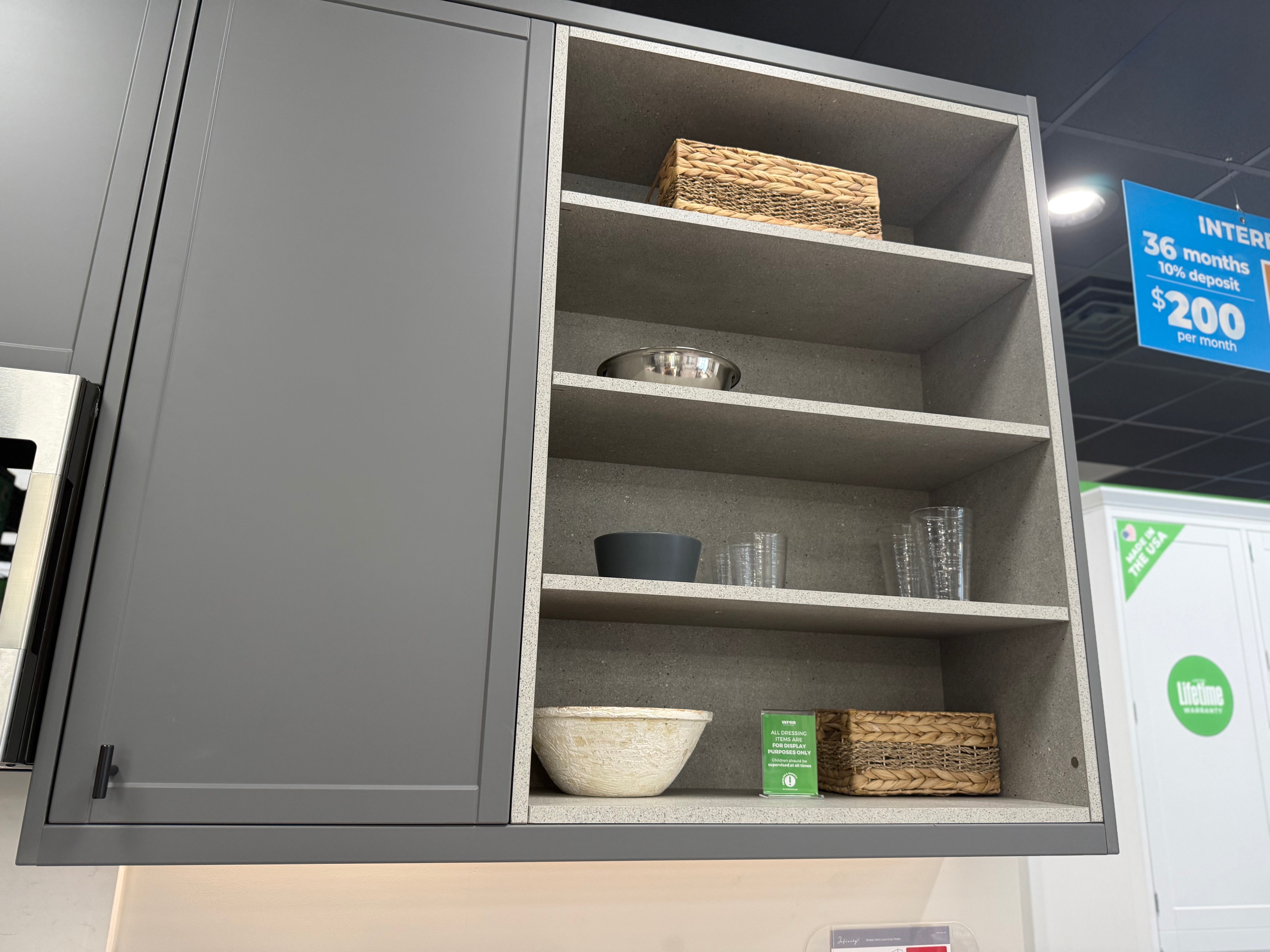 Wren Infinity Shaker Slim Lava Gray Matte Kitchen with Island