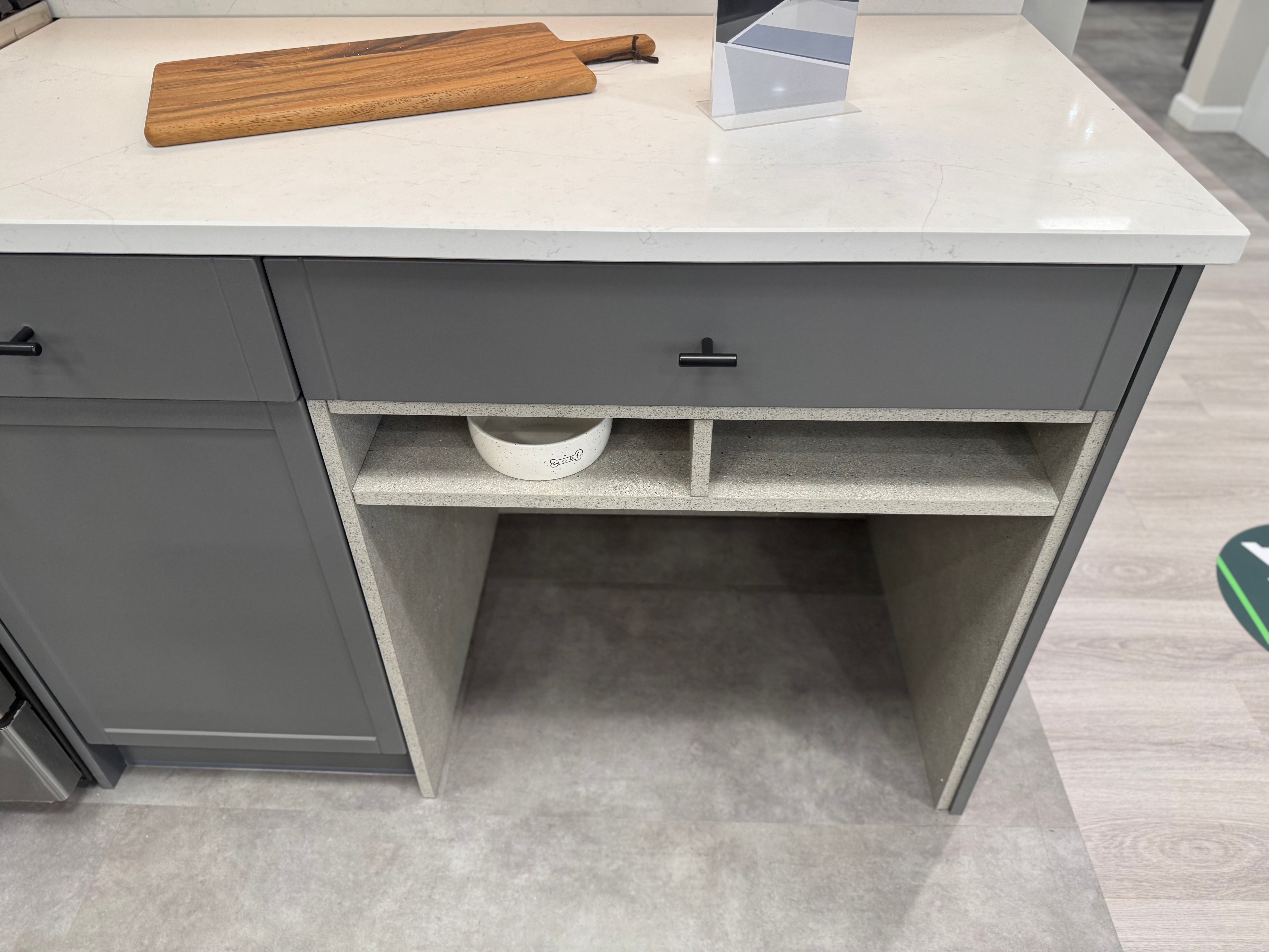 Wren Infinity Shaker Slim Lava Gray Matte Kitchen with Island