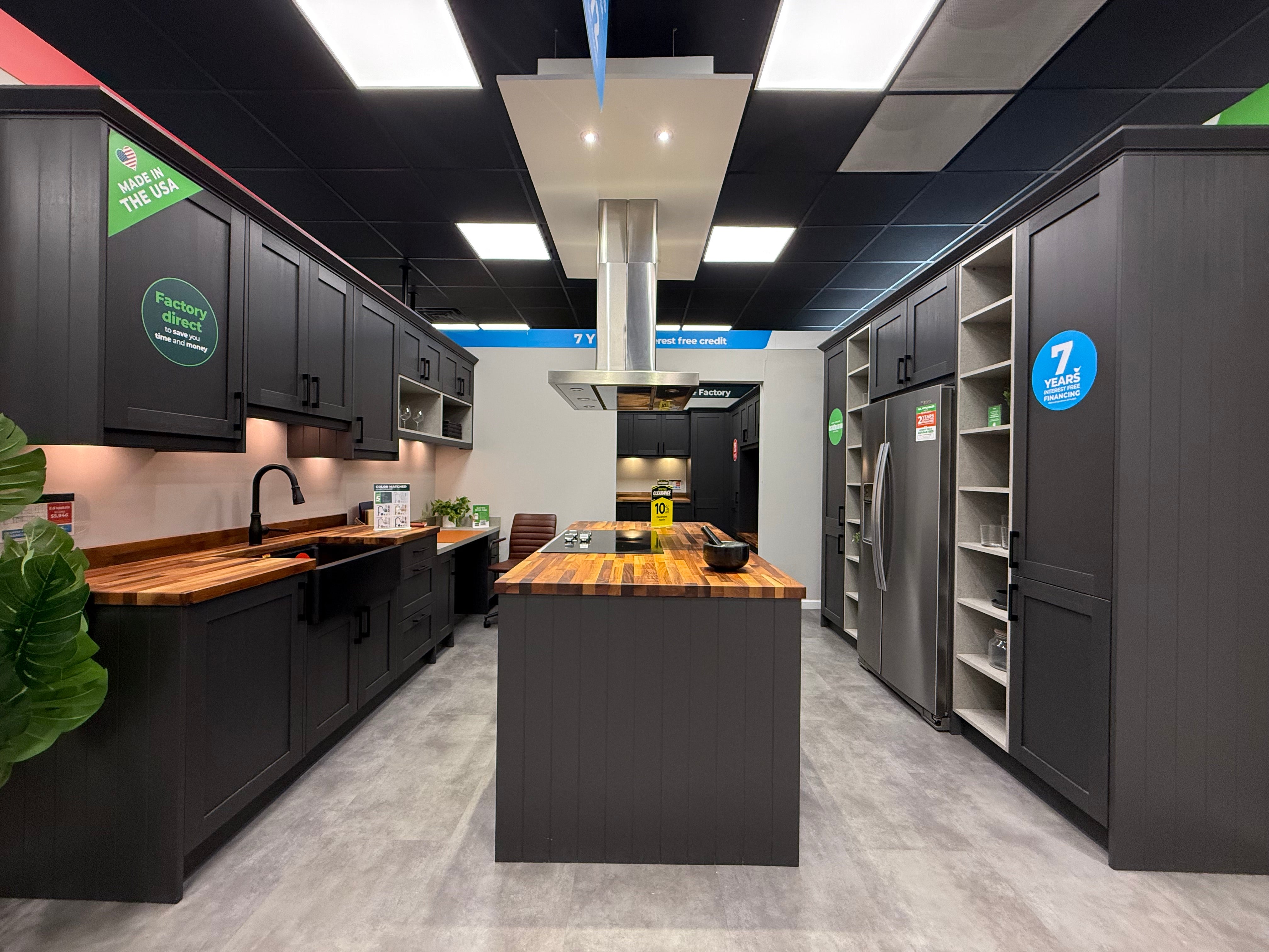 Wren Shaker Forest Classic Alchemy Grain Kitchen with Island