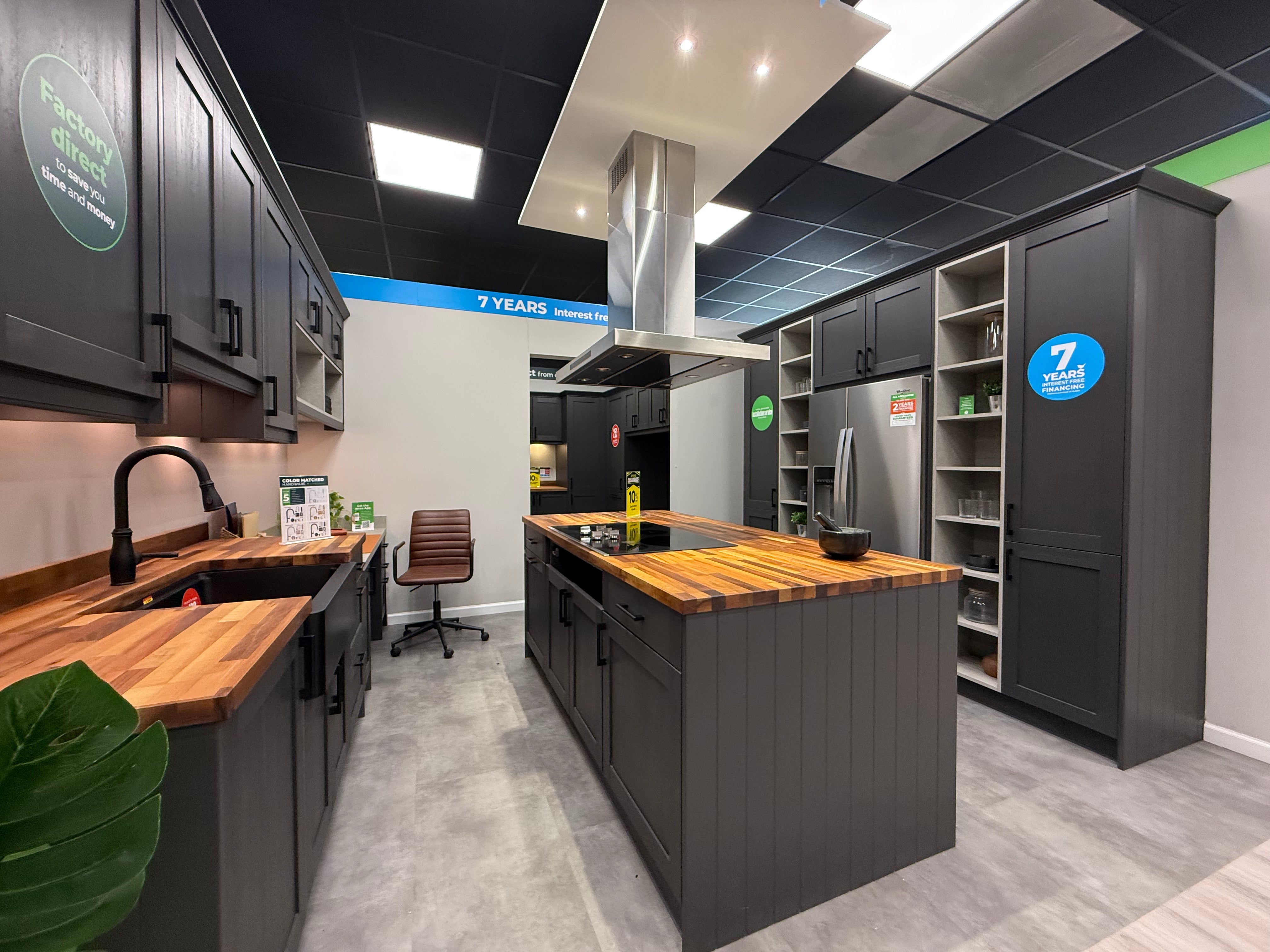 Wren Shaker Forest Classic Alchemy Grain Kitchen with Island