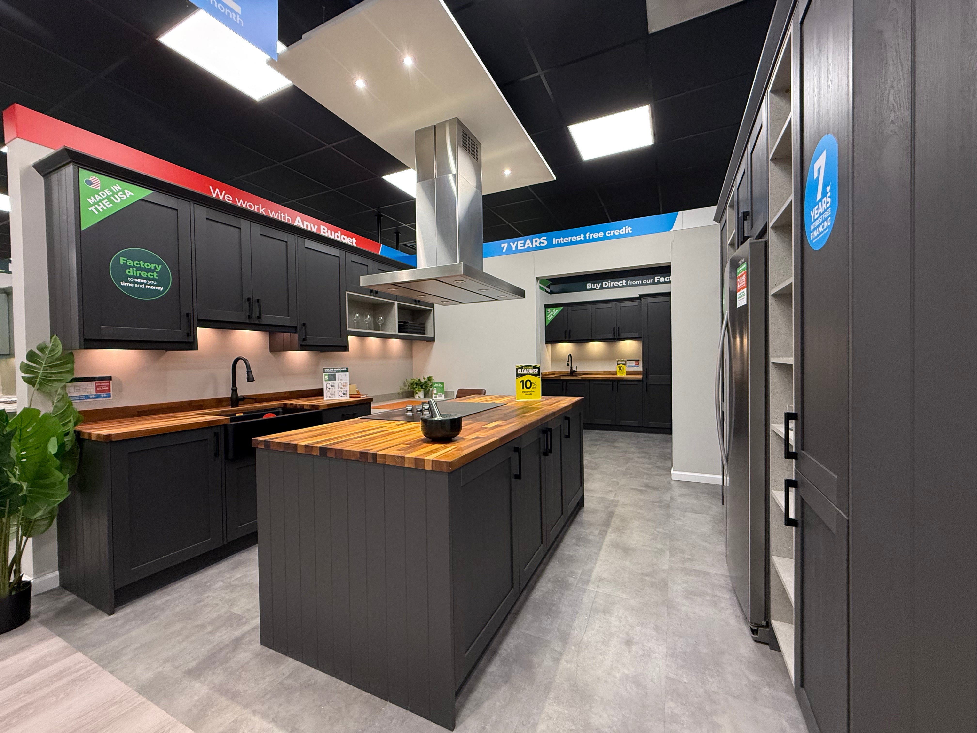 Wren Shaker Forest Classic Alchemy Grain Kitchen with Island