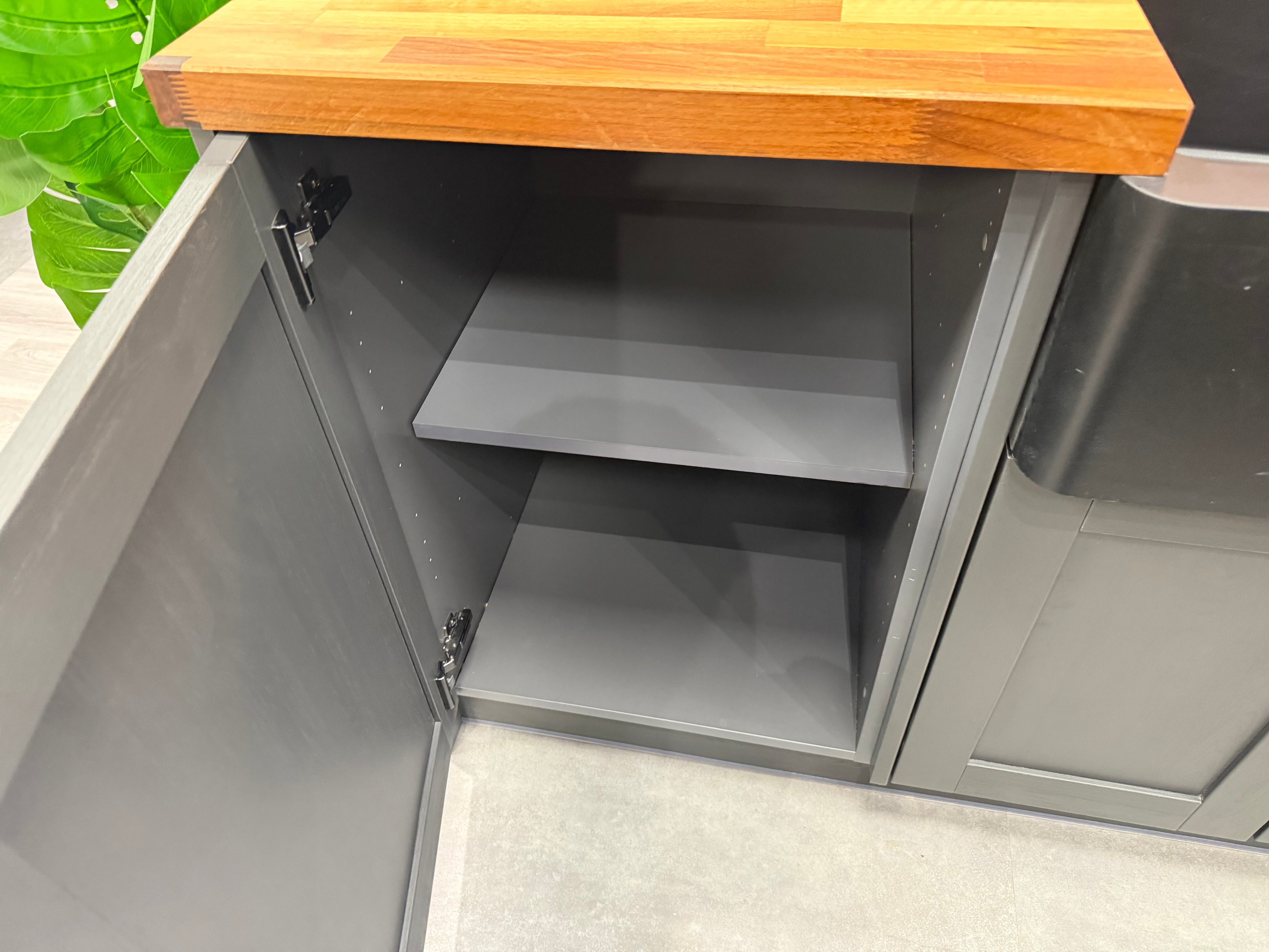 Wren Shaker Forest Classic Alchemy Grain Kitchen with Island
