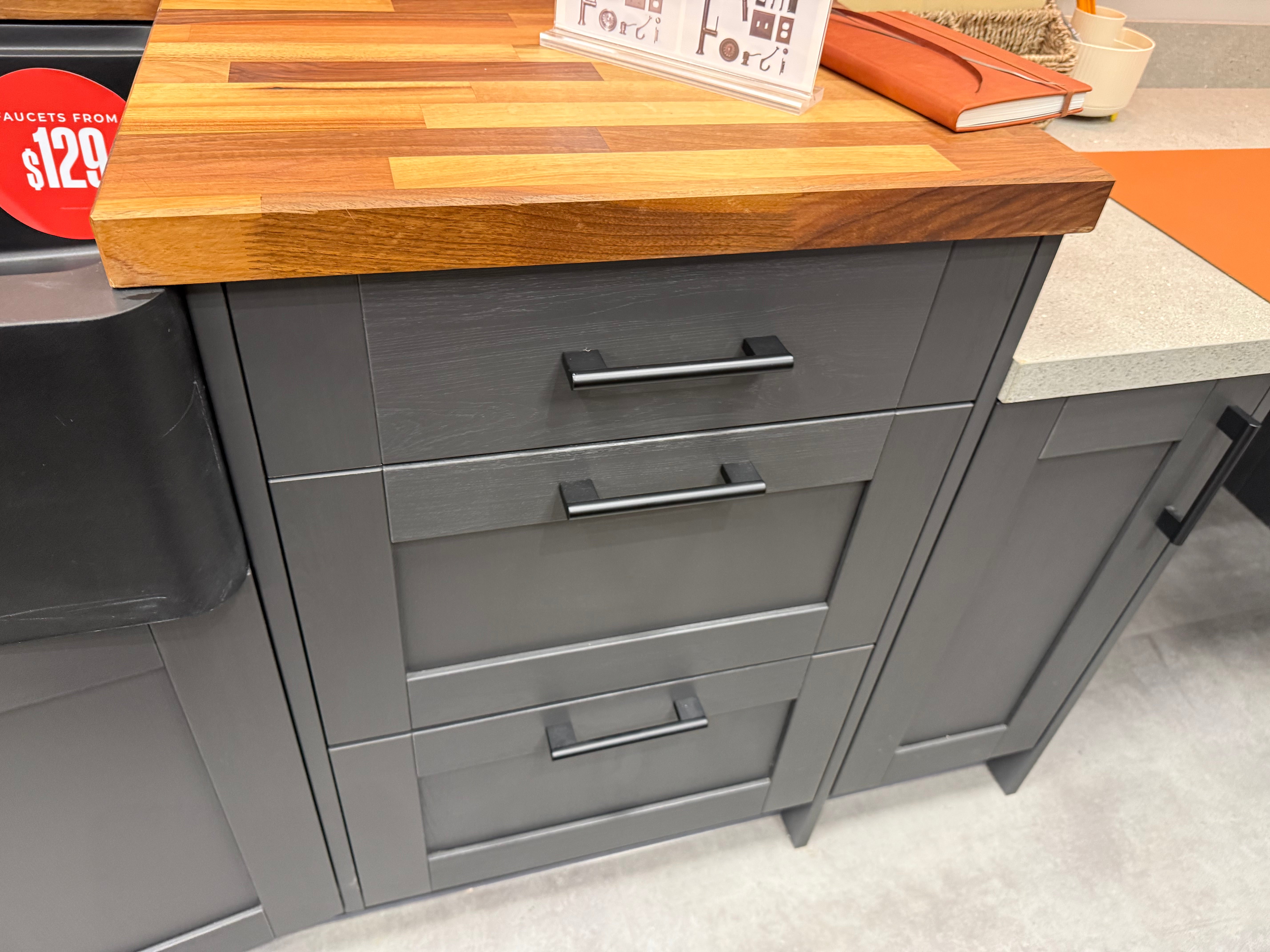 Wren Shaker Forest Classic Alchemy Grain Kitchen with Island