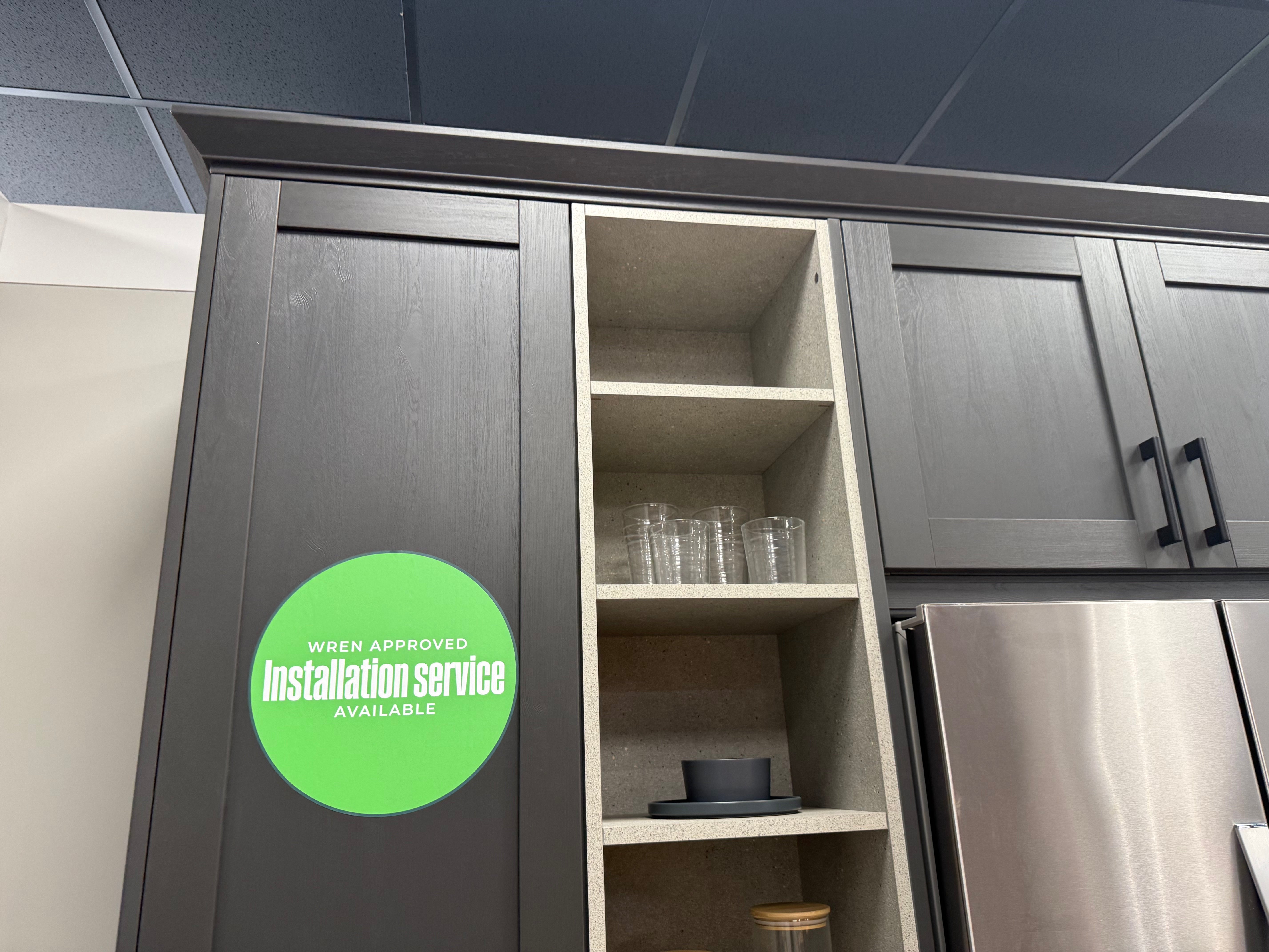 Wren Shaker Forest Classic Alchemy Grain Kitchen with Island