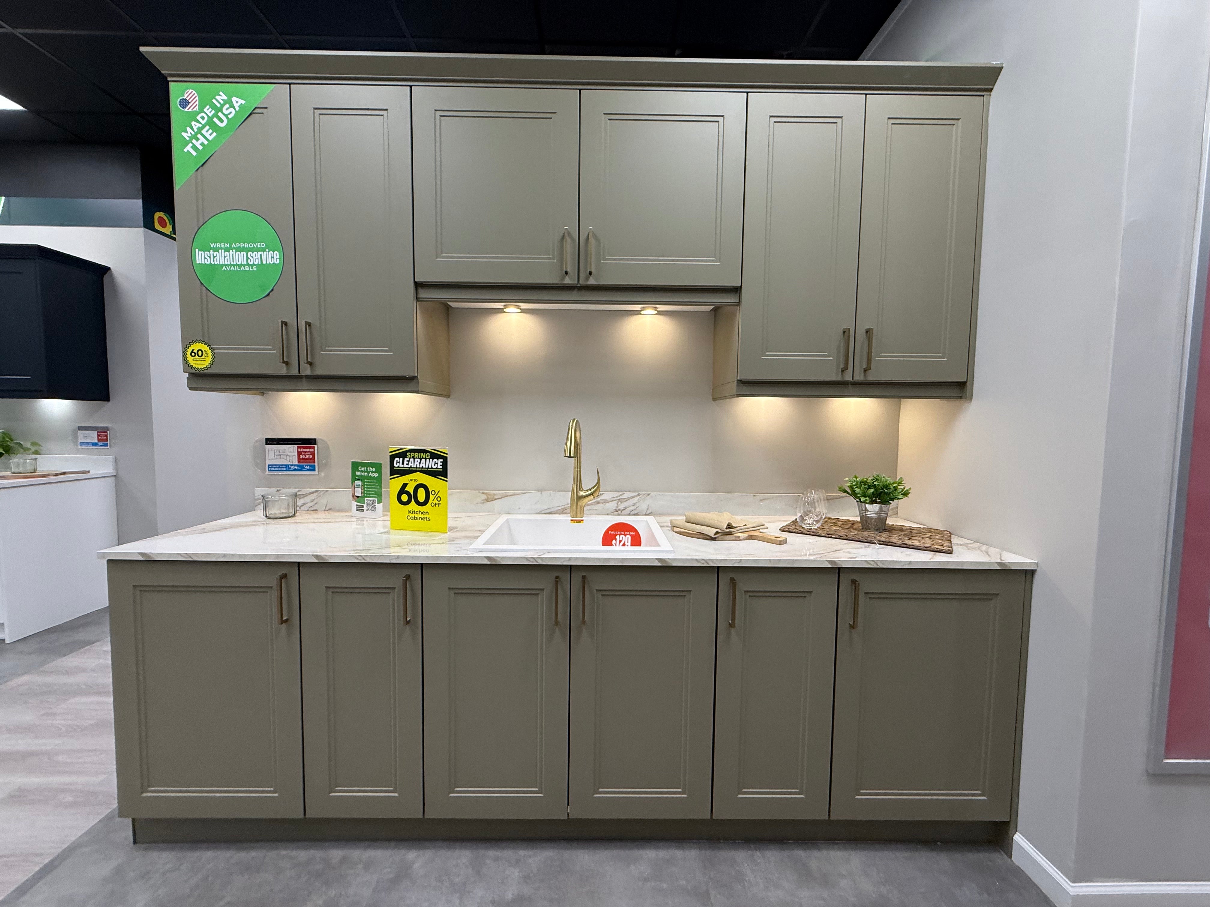 Wren Shaker Denver Juratek Matte Olive Green Kitchen