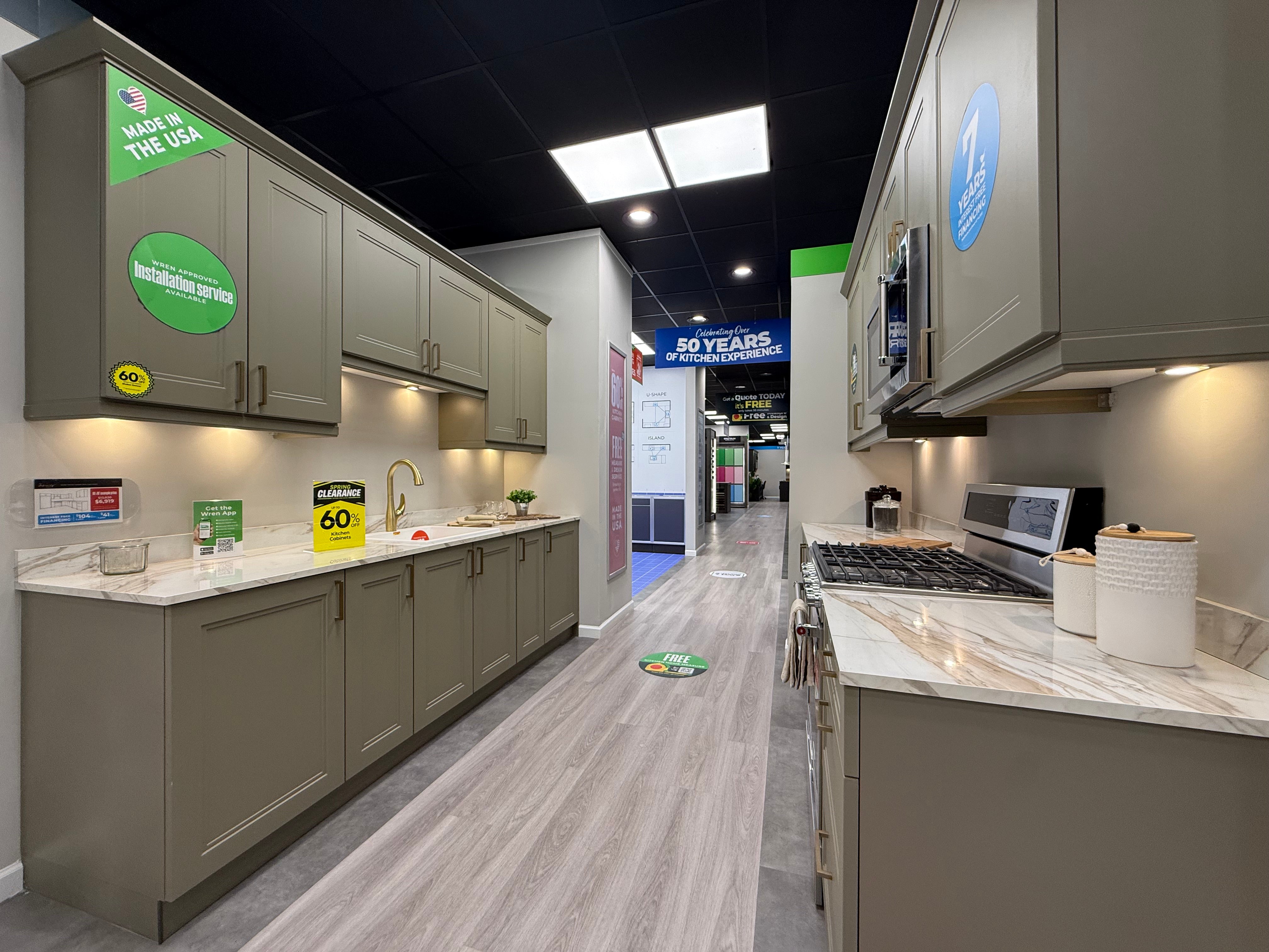 Wren Shaker Denver Juratek Matte Olive Green Kitchen