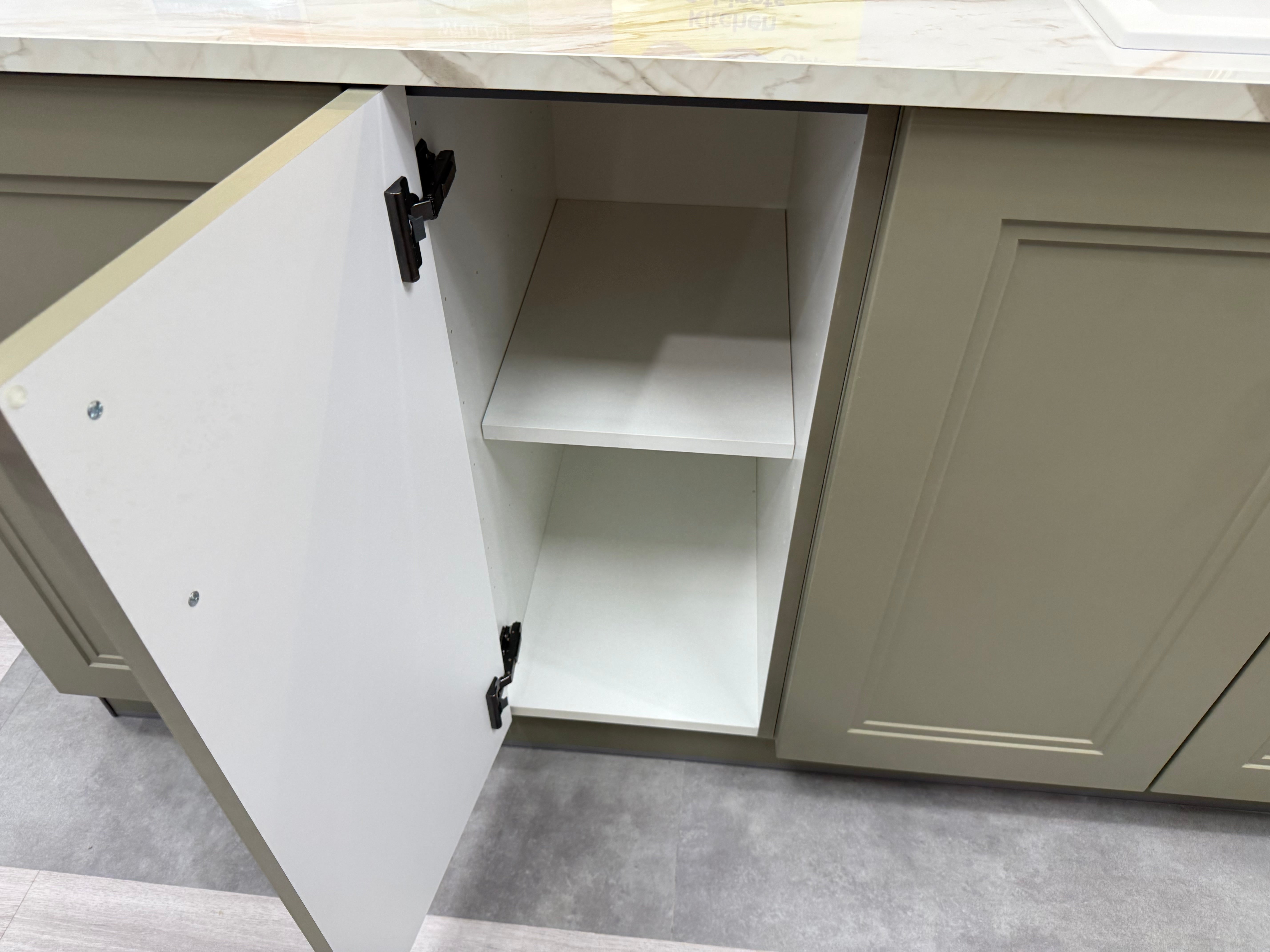 Wren Shaker Denver Juratek Matte Olive Green Kitchen