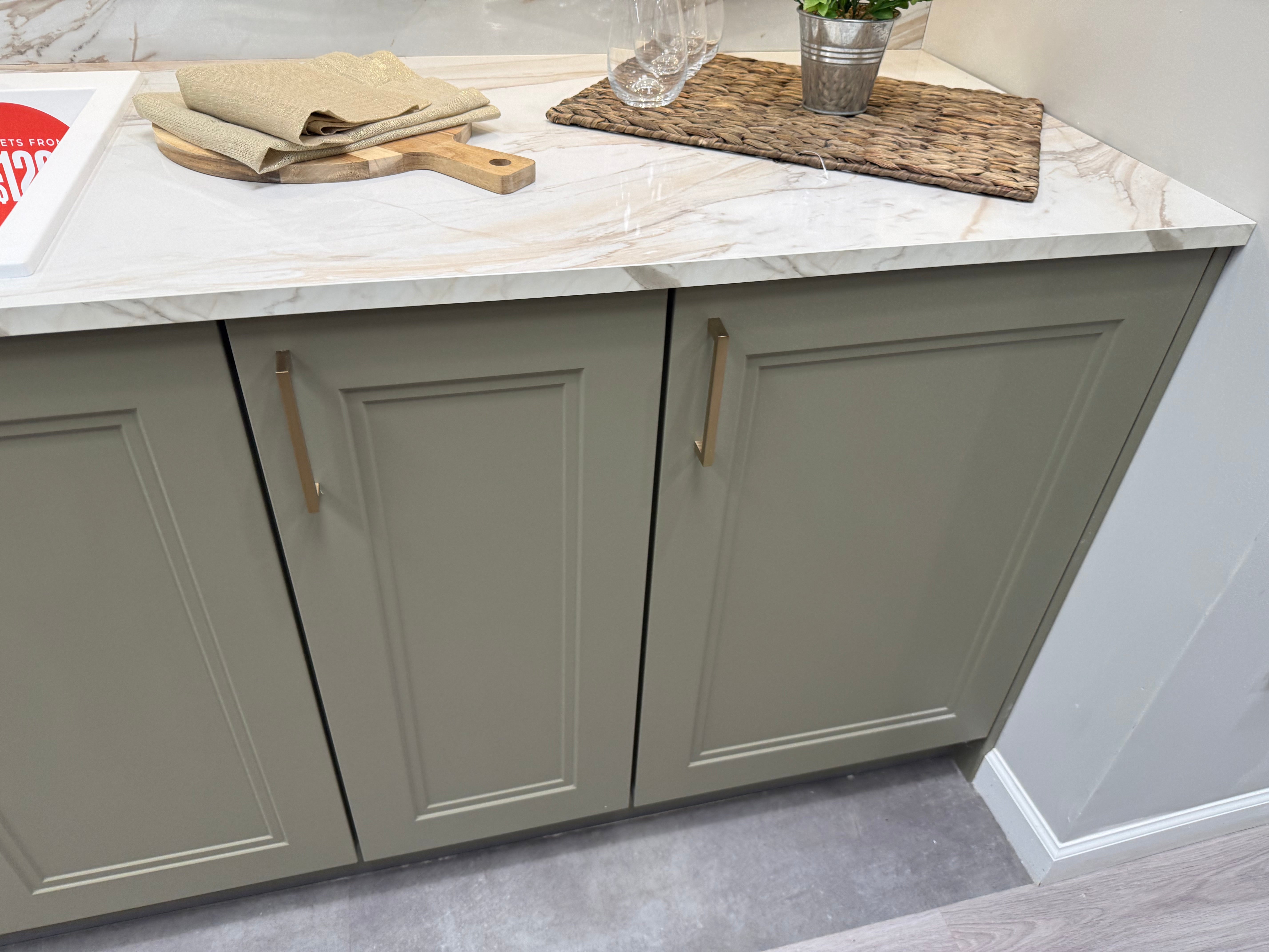 Wren Shaker Denver Juratek Matte Olive Green Kitchen