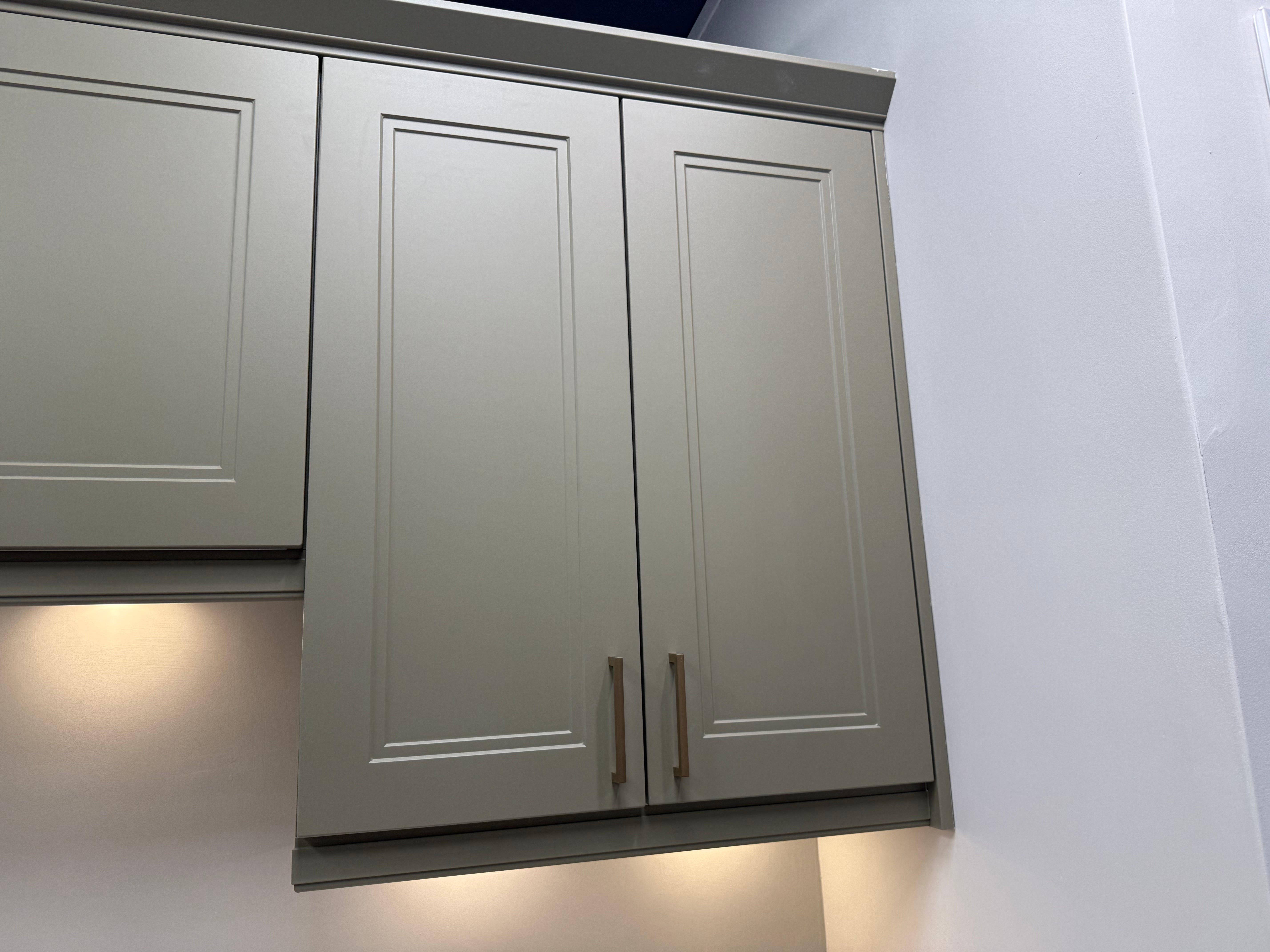 Wren Shaker Denver Juratek Matte Olive Green Kitchen