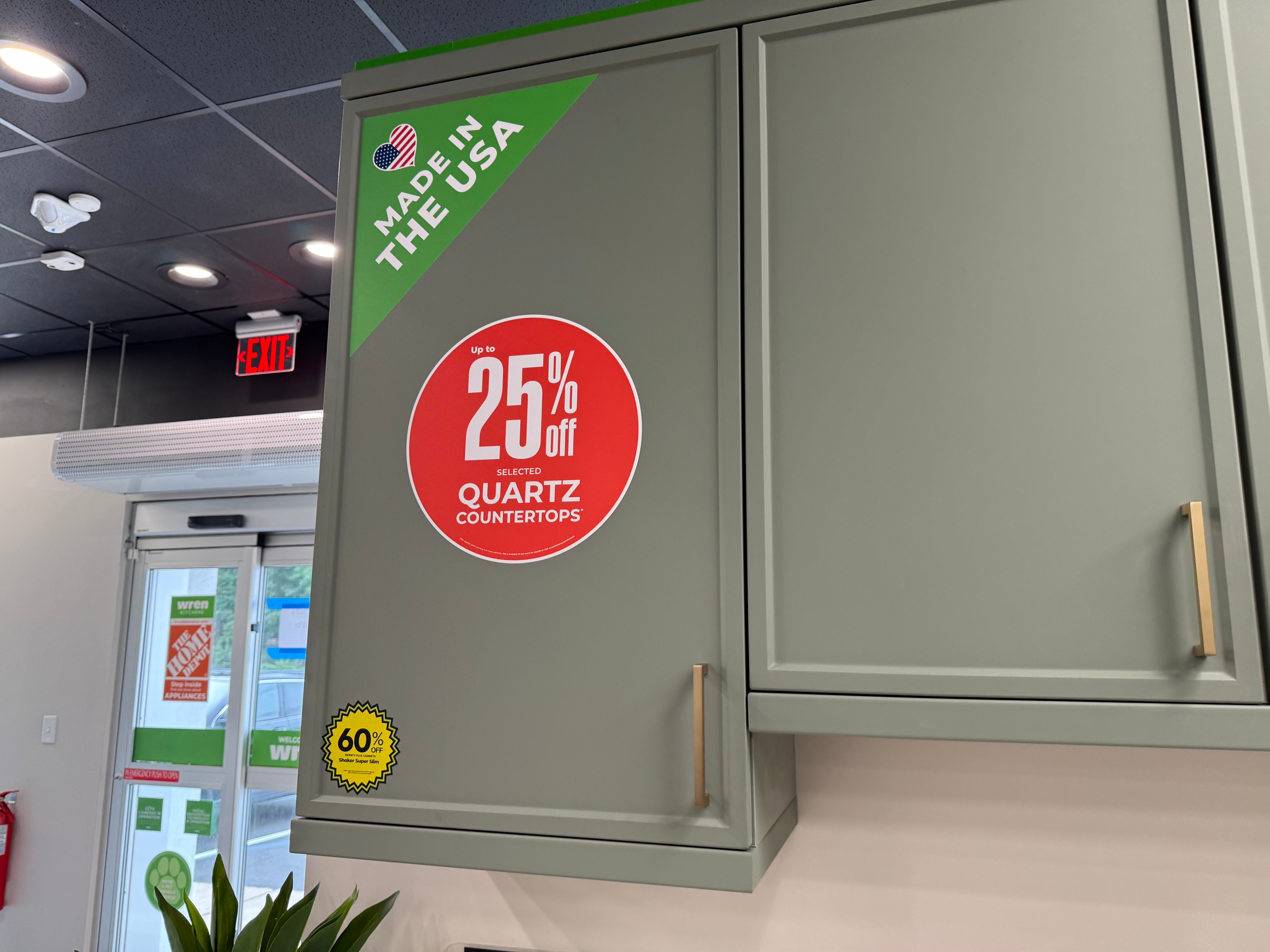 Wren Infinity Shaker Super Slim Juratek Matte Moss Green Kitchen Wall