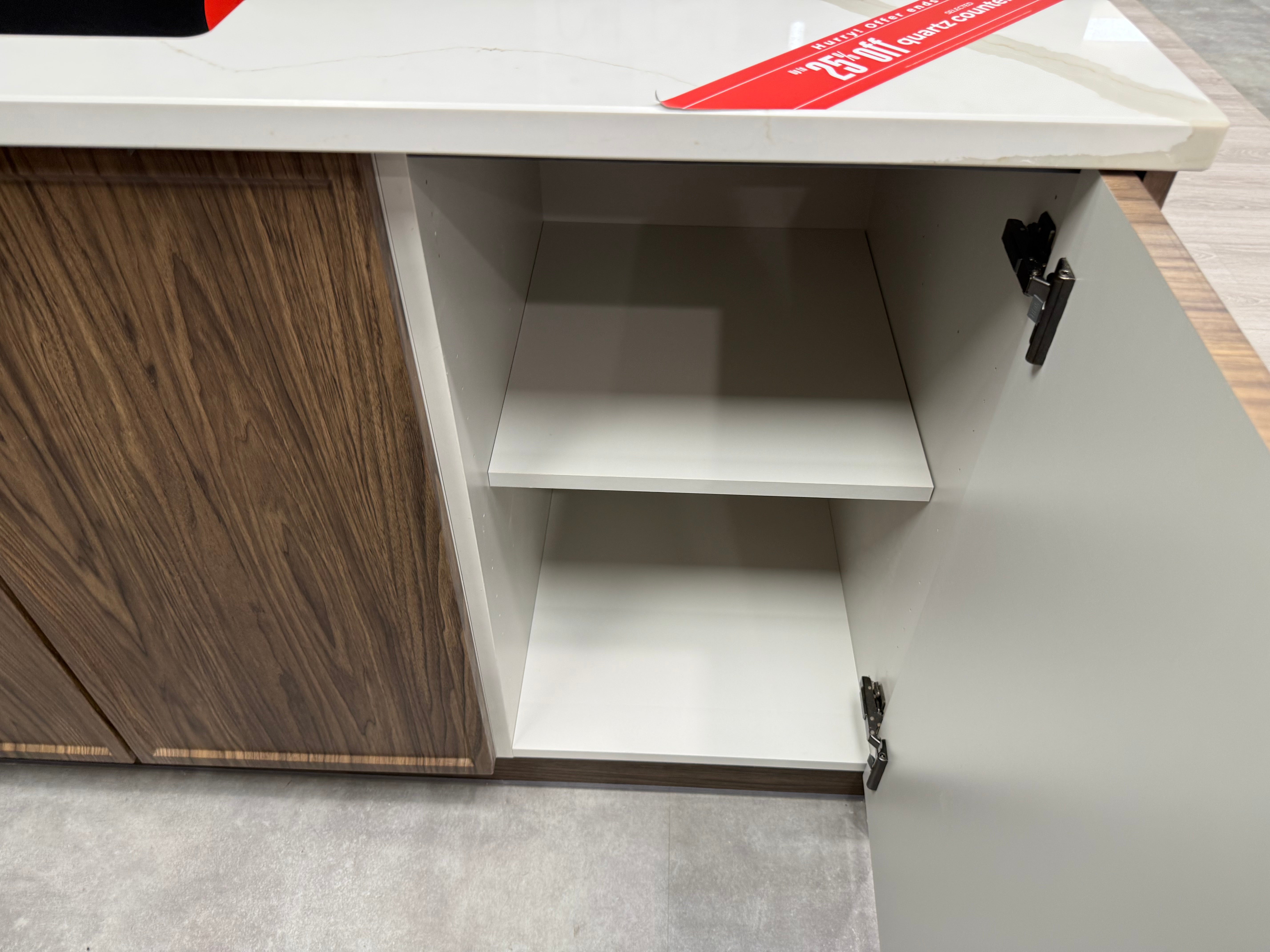 Wren Shaker Super Slim Juratek Sierra Walnut Grain and Nero Matte Kitchen