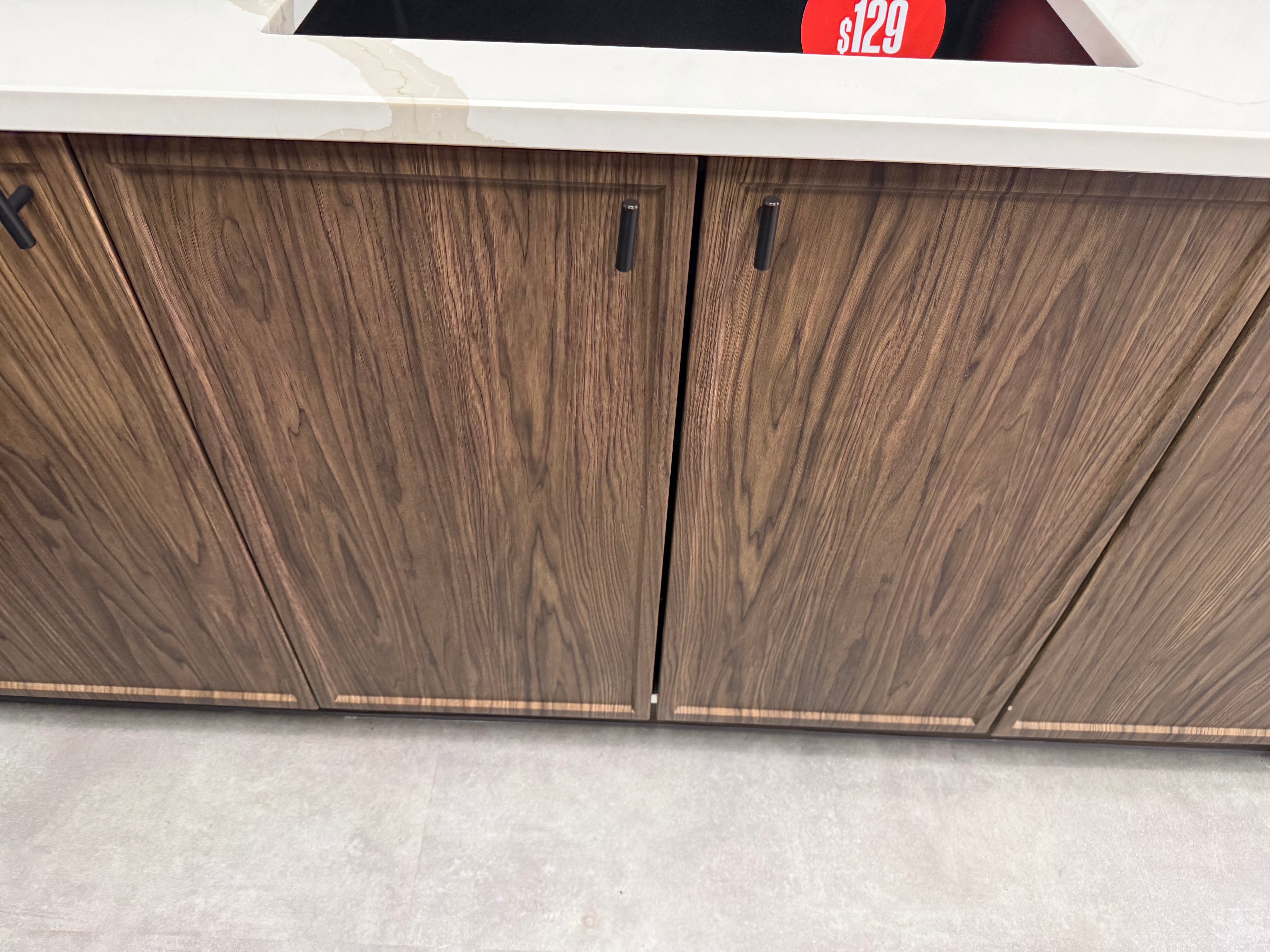 Wren Shaker Super Slim Juratek Sierra Walnut Grain and Nero Matte Kitchen