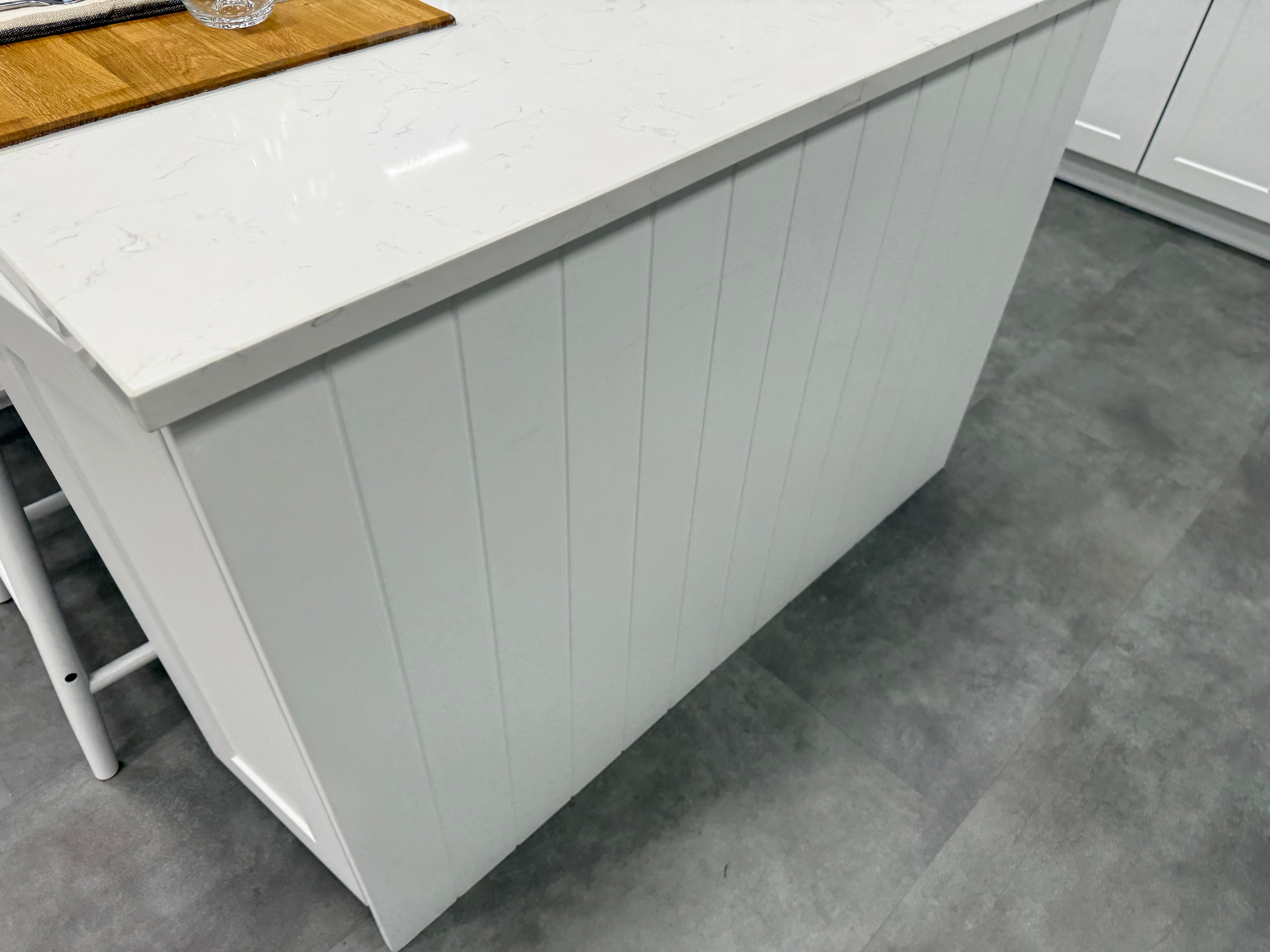 Wren Shaker Chelsea Matte Navy Blue & White Kitchen with Island