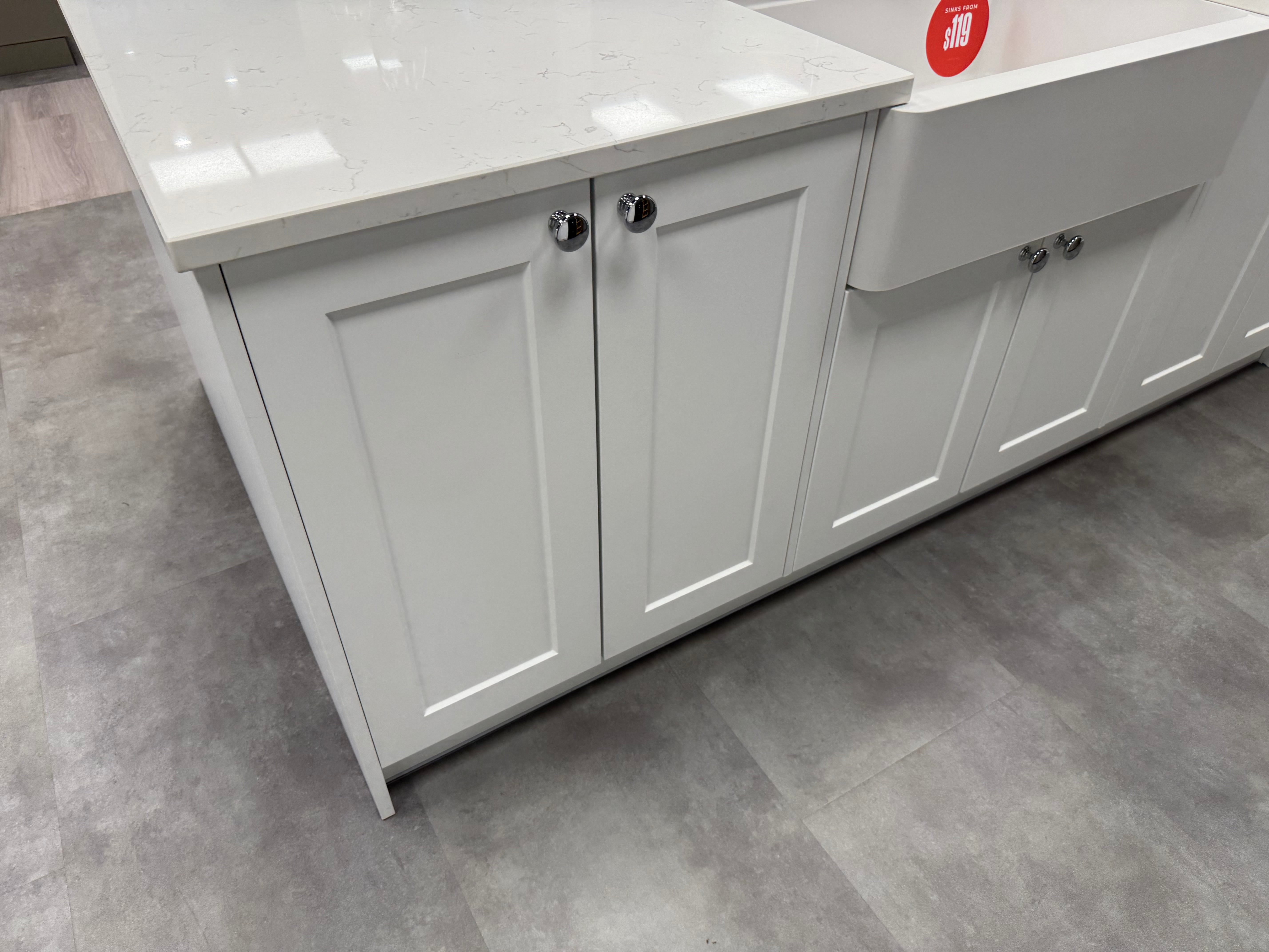 Wren Shaker Chelsea Matte Navy Blue & White Kitchen with Island