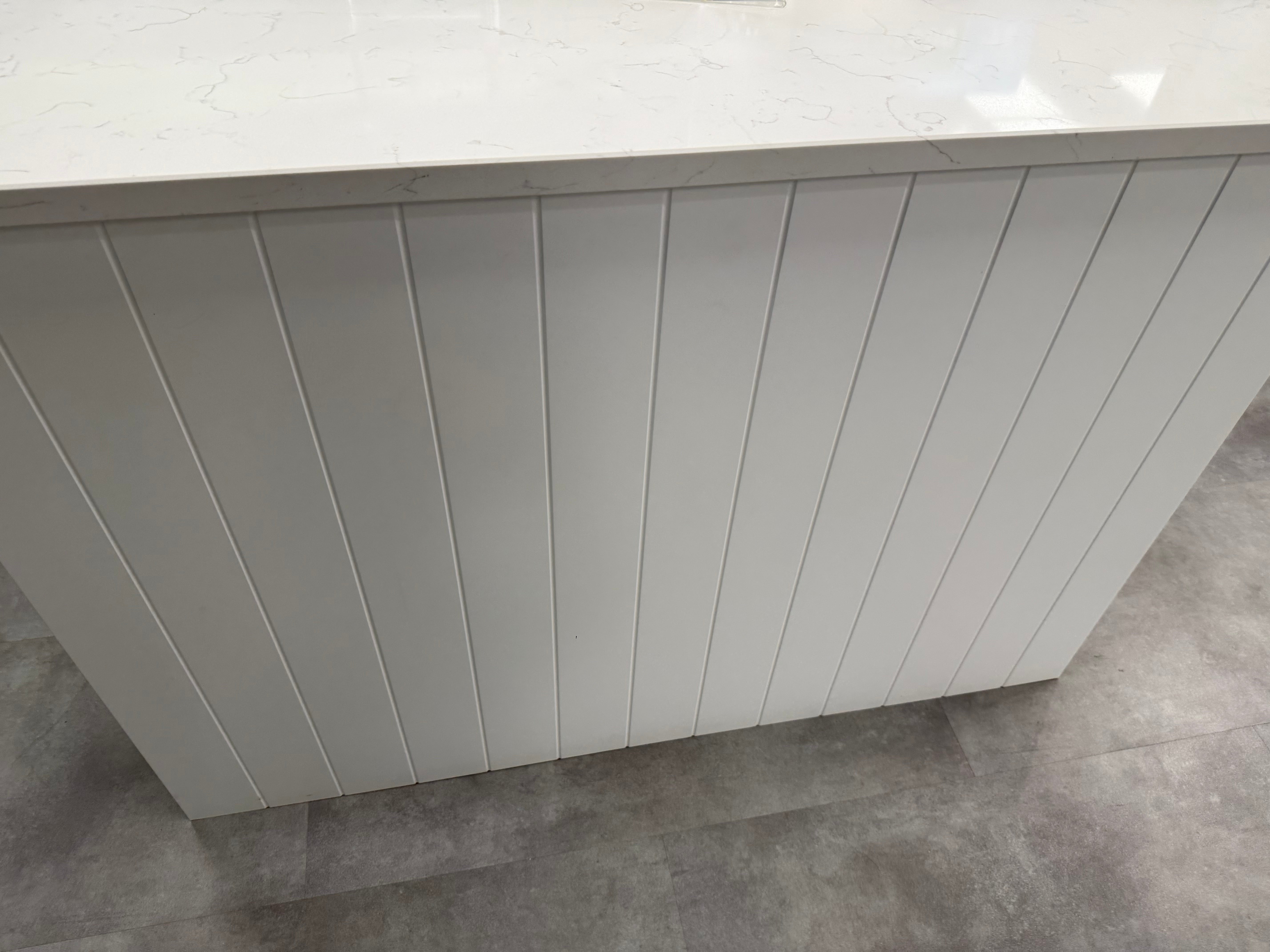 Wren Shaker Chelsea Matte Navy Blue & White Kitchen with Island
