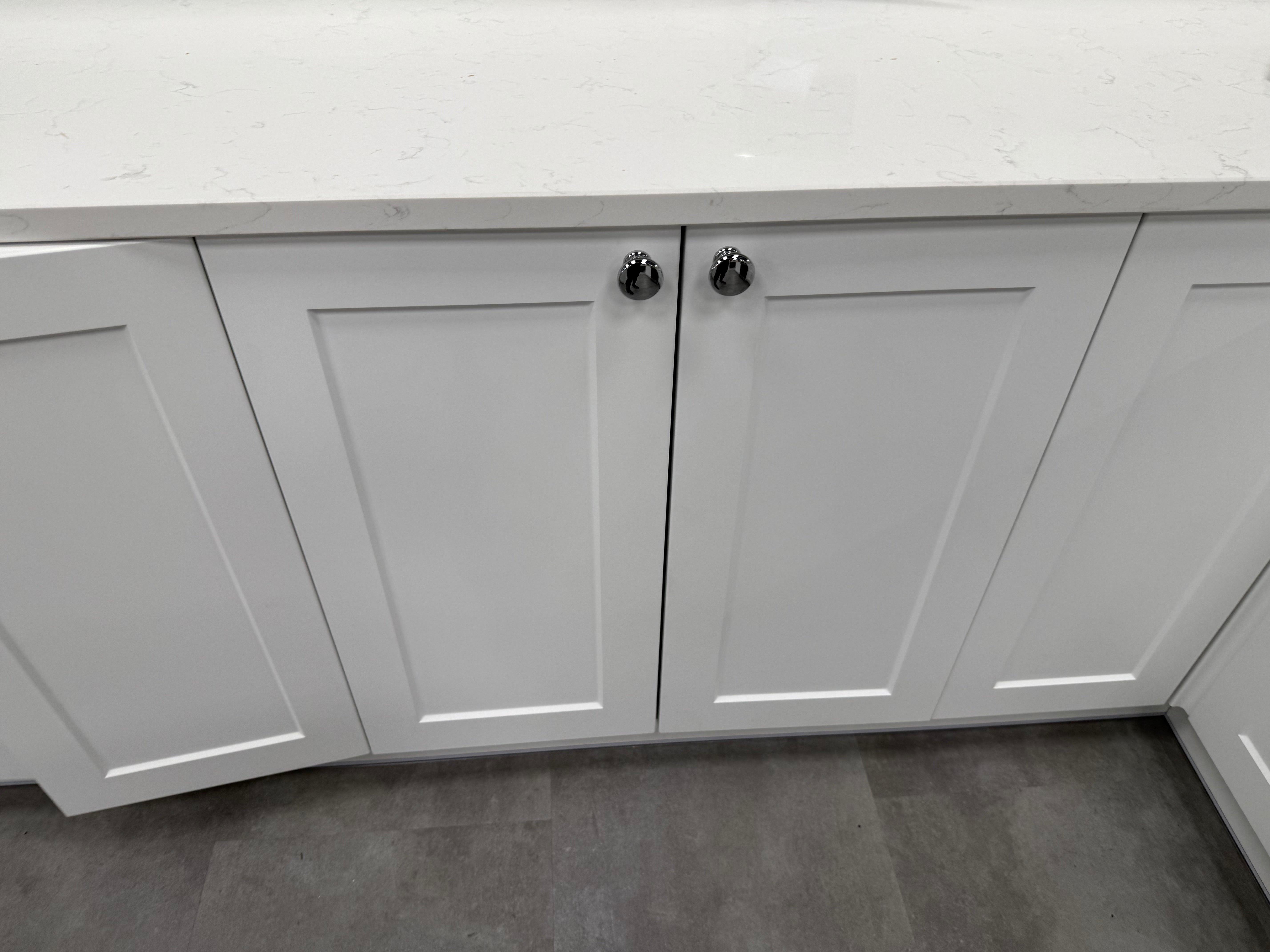 Wren Shaker Chelsea Matte Navy Blue & White Kitchen with Island