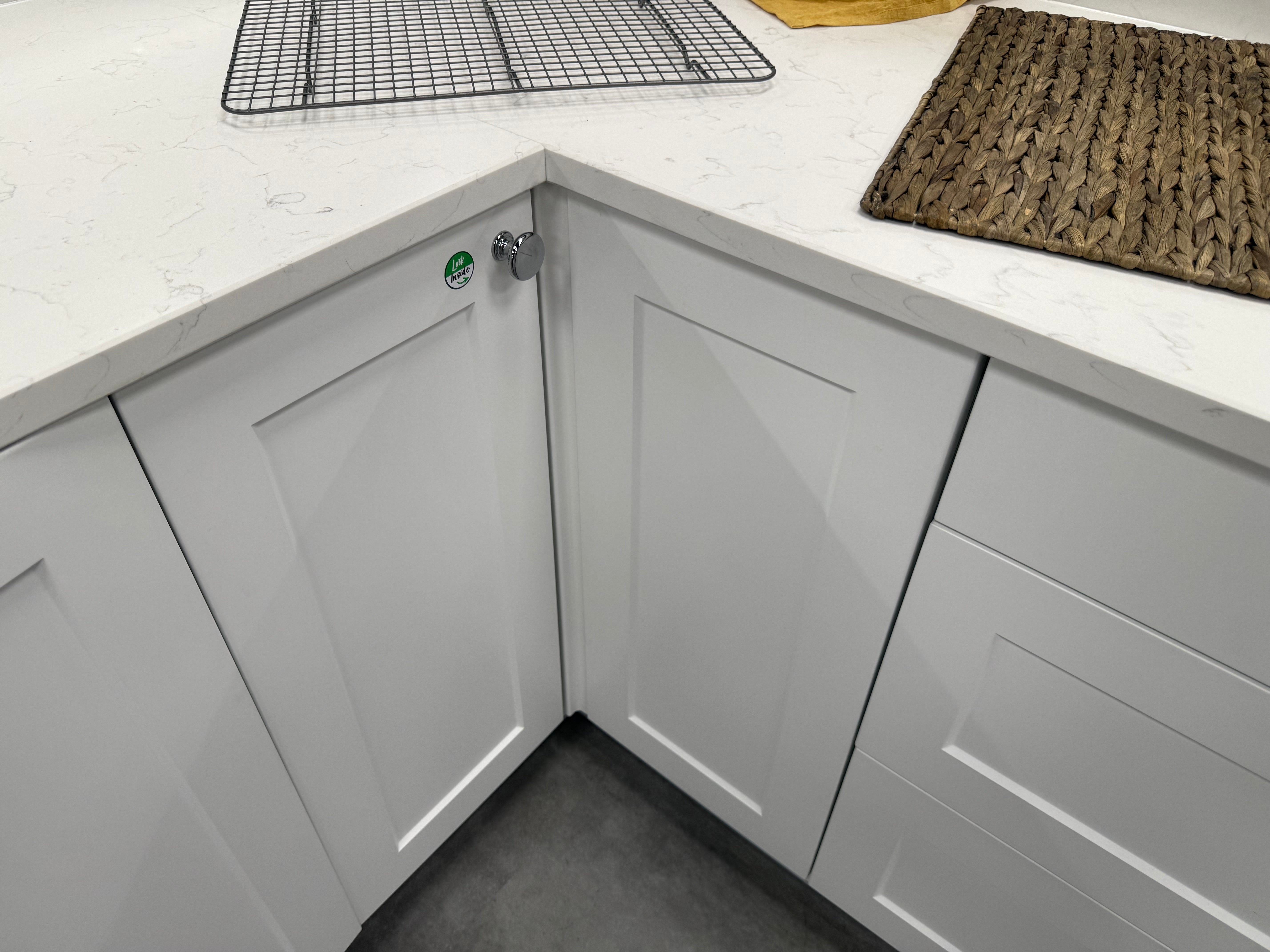 Wren Shaker Chelsea Matte Navy Blue & White Kitchen with Island