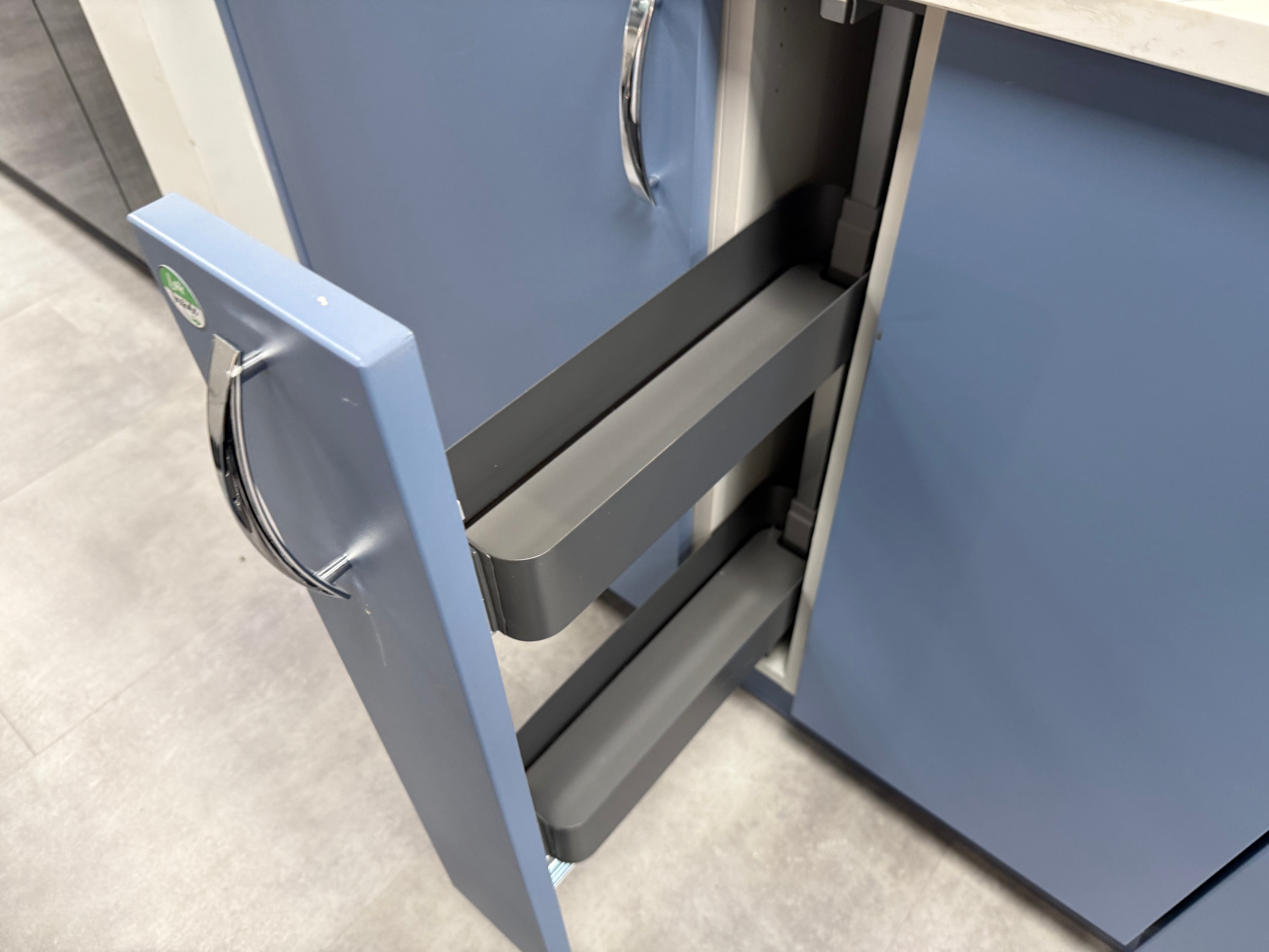 Wren Contour Juratek Matte Smoke Blue Kitchen