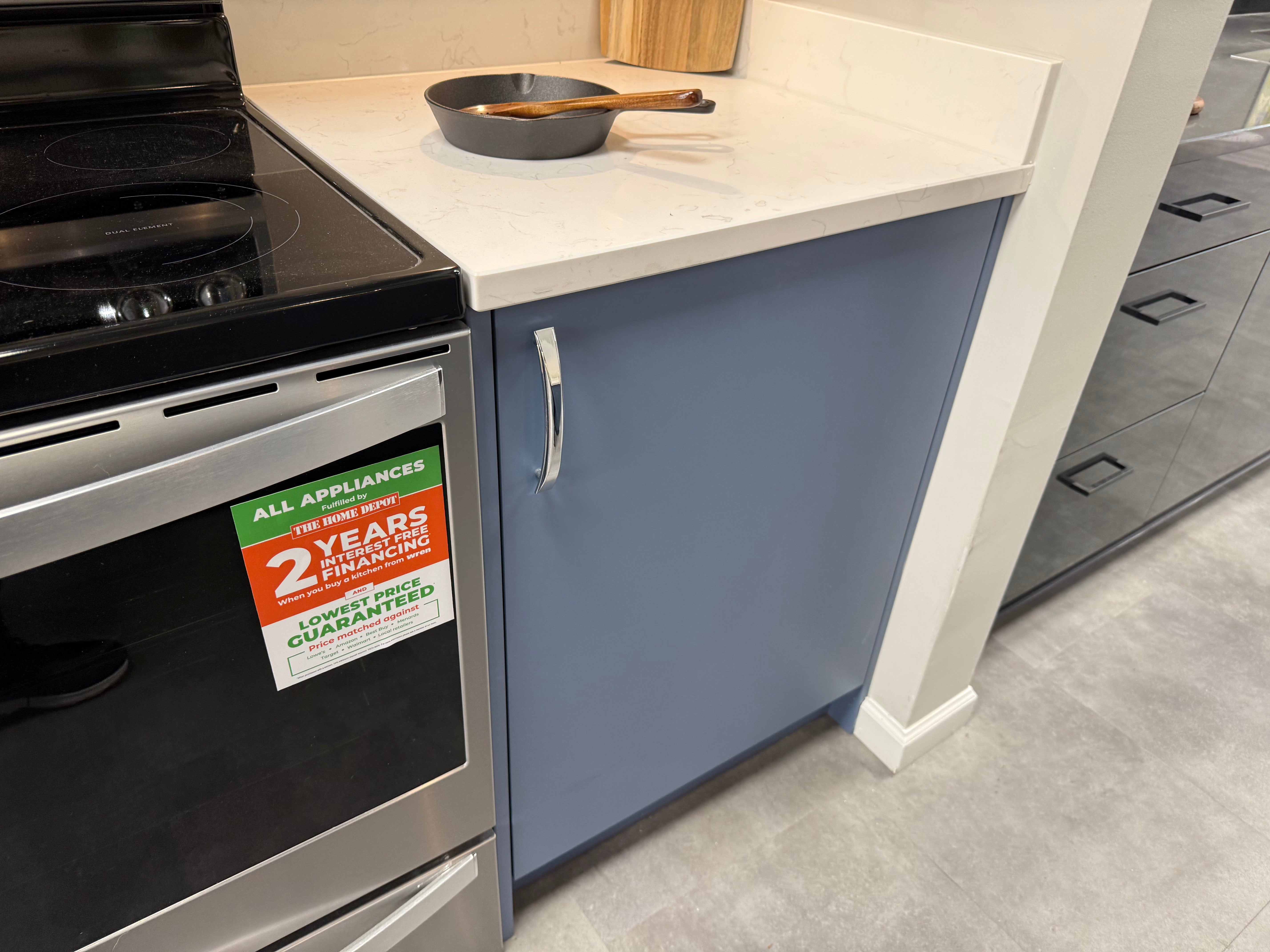 Wren Contour Juratek Matte Smoke Blue Kitchen