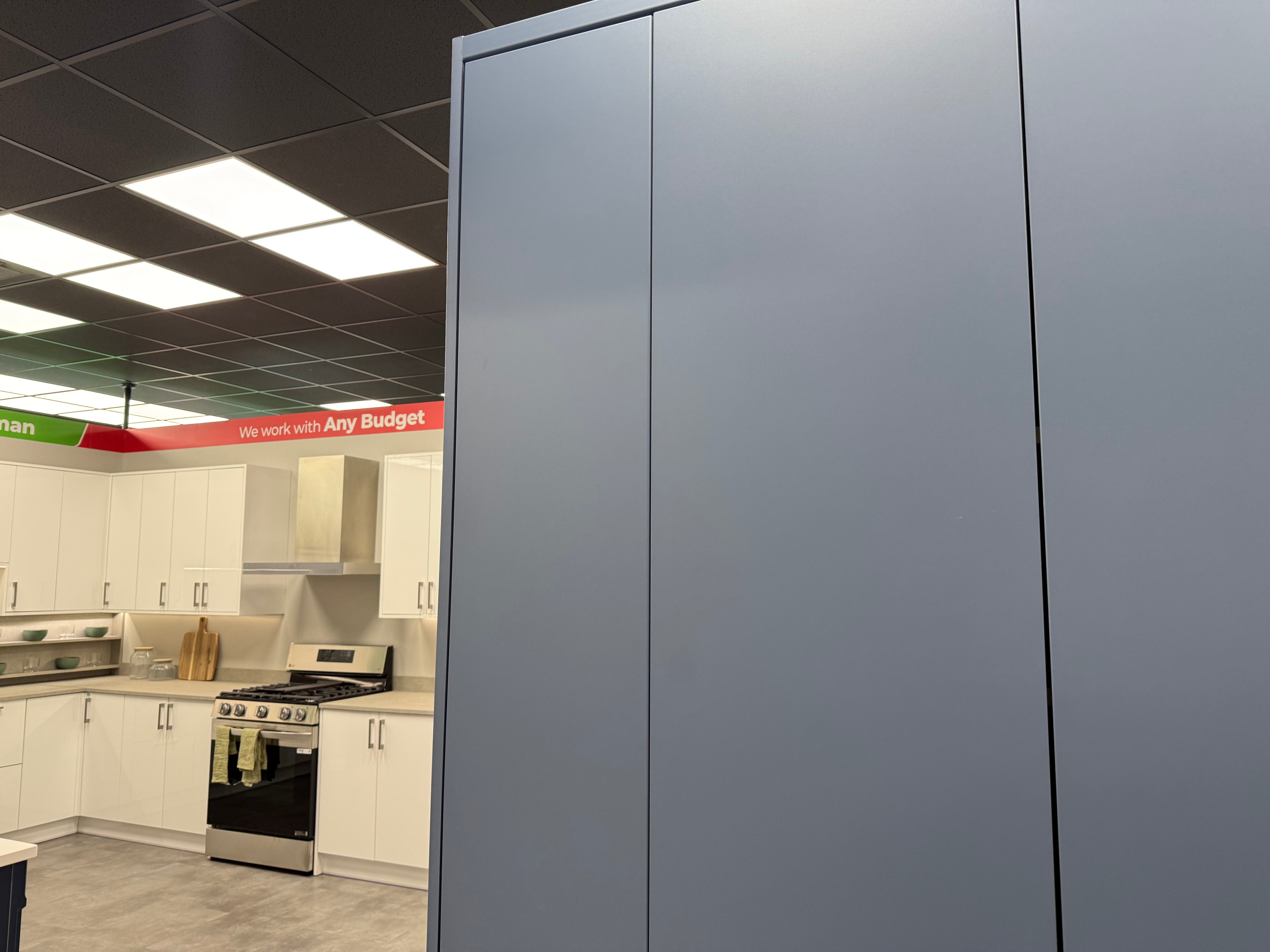 Wren Contour Juratek Matte Smoke Blue Kitchen