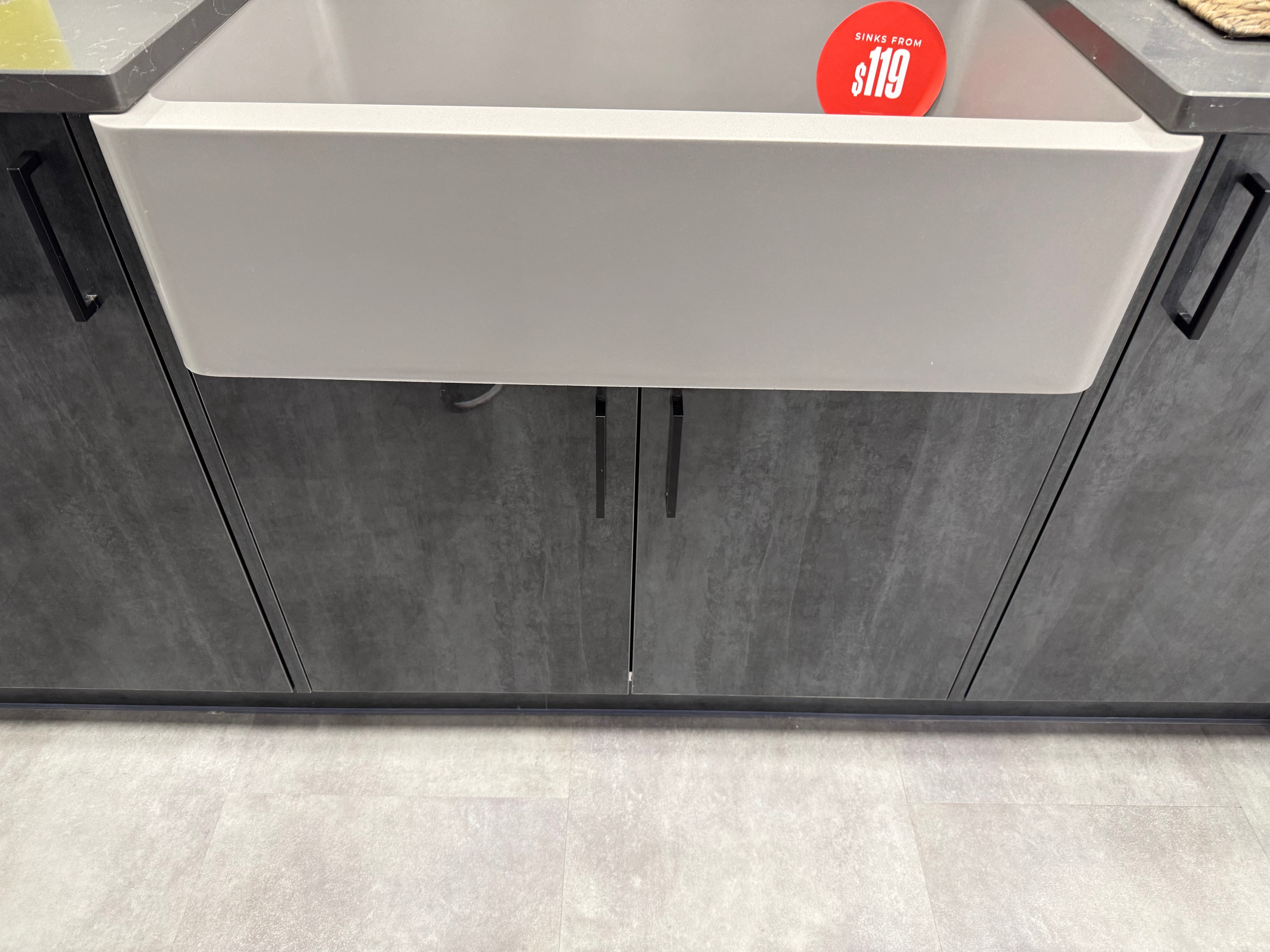 Wren Elements Contour Juratek Metallic Slate Gloss and Pencil Gray Matte Kitchen